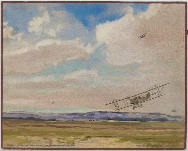 Towards the Hills Across the Aerodrome by Frank Johnston