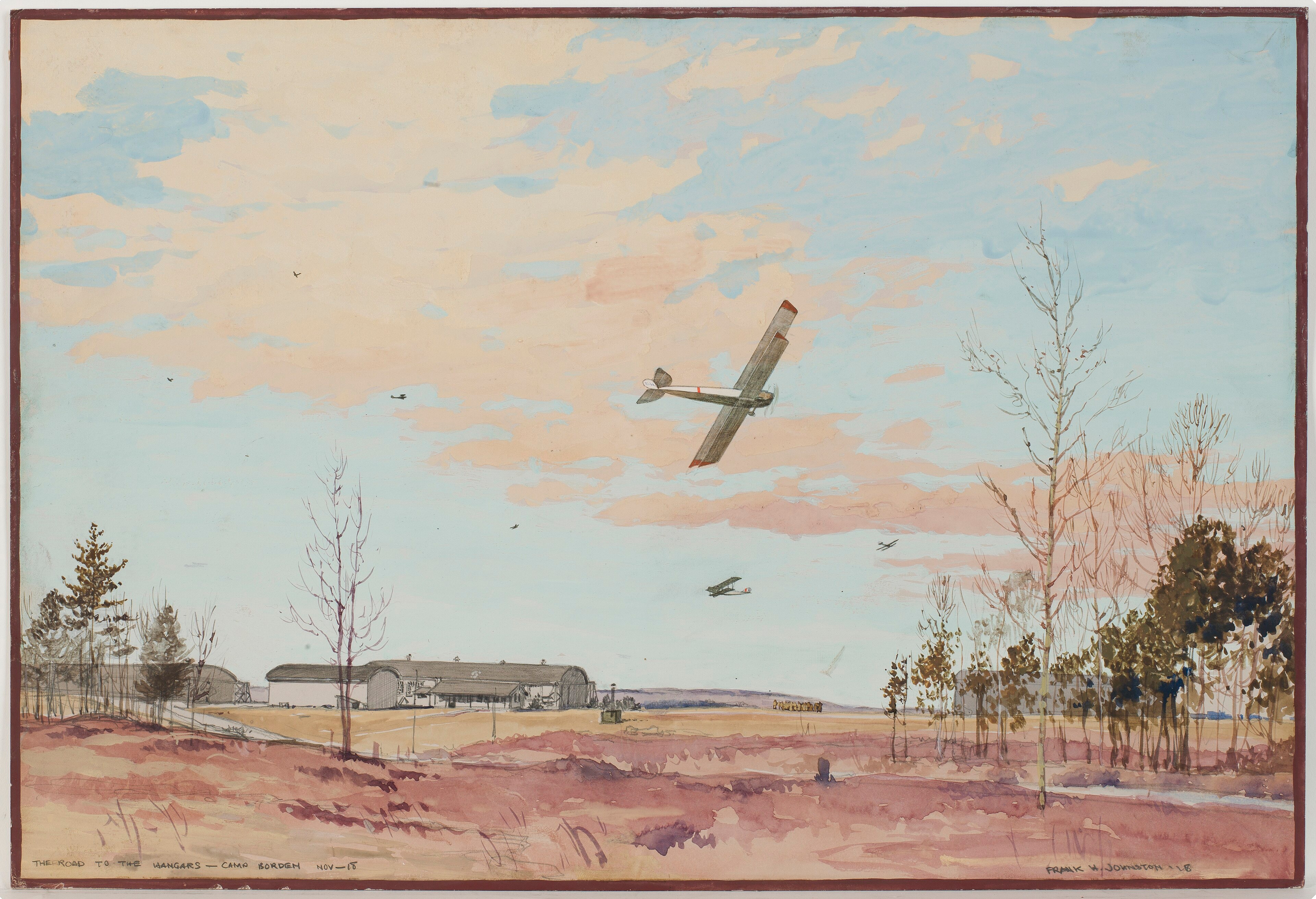 The Road to the Hangars, Camp Borden by Frank Johnston