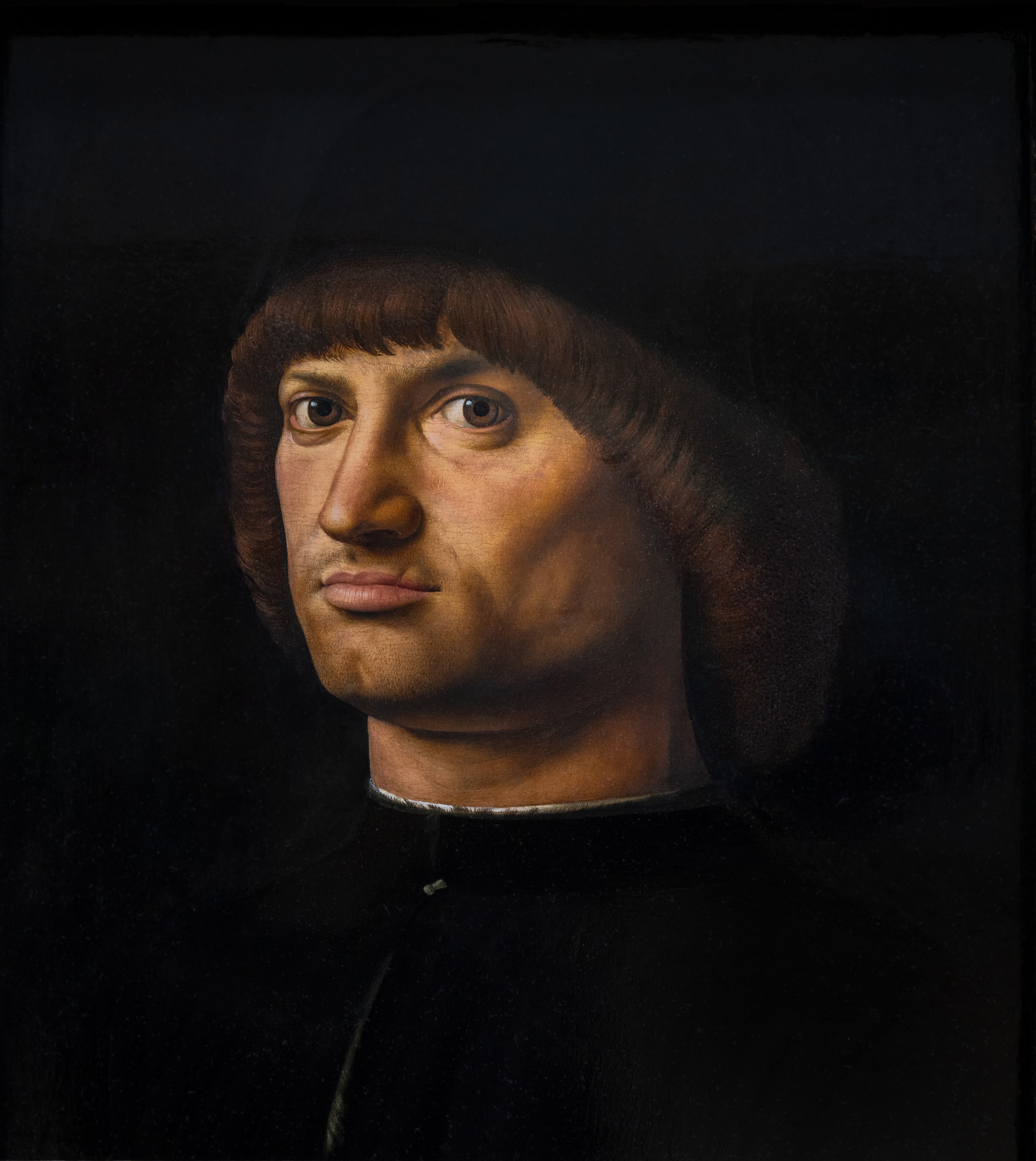 Antonello da Messina - Portrait of a Man (Il Condottiere) cleaned version by Wilfredor