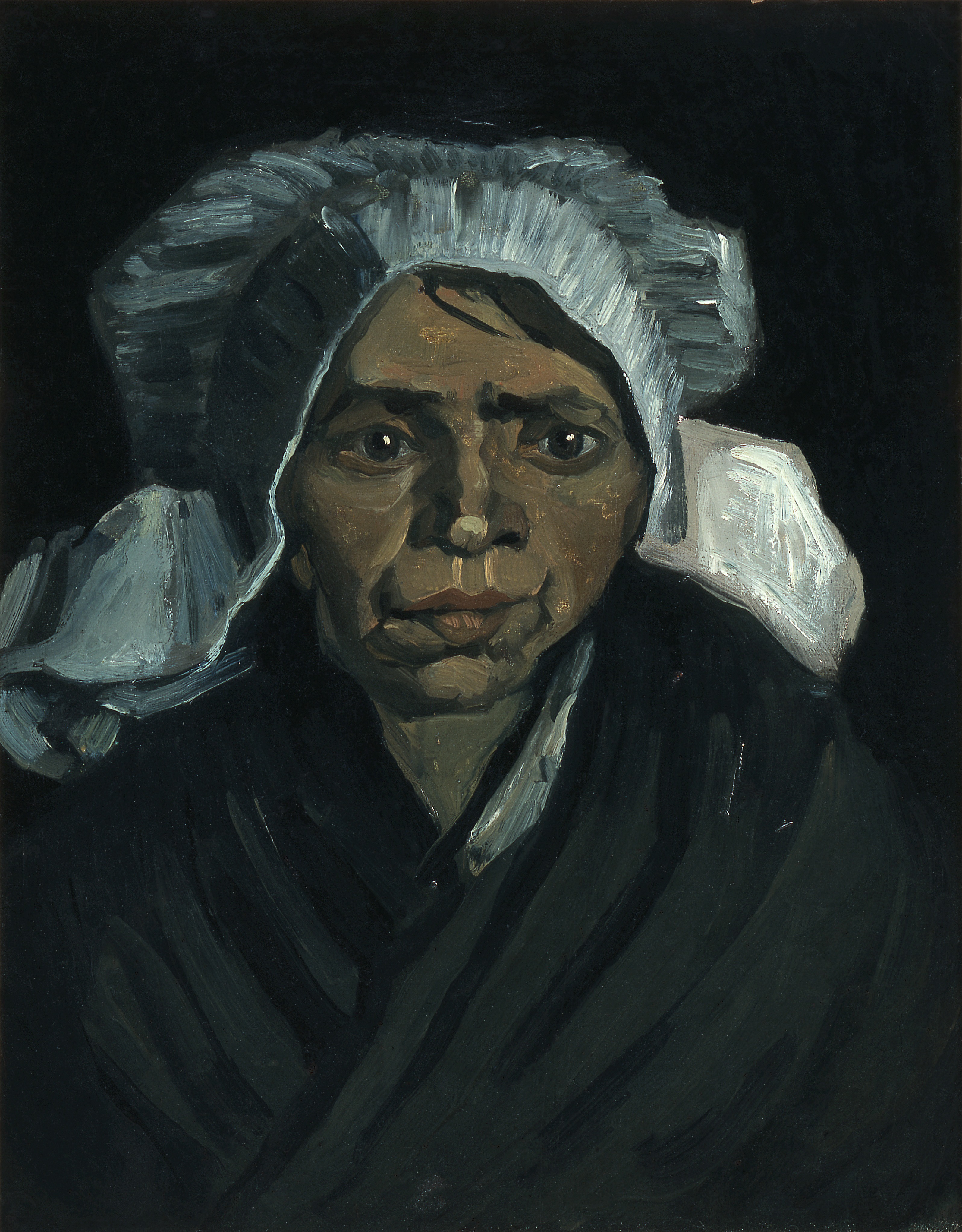 Head of a Peasant Woman, 1884-12, by Vincent van Gogh