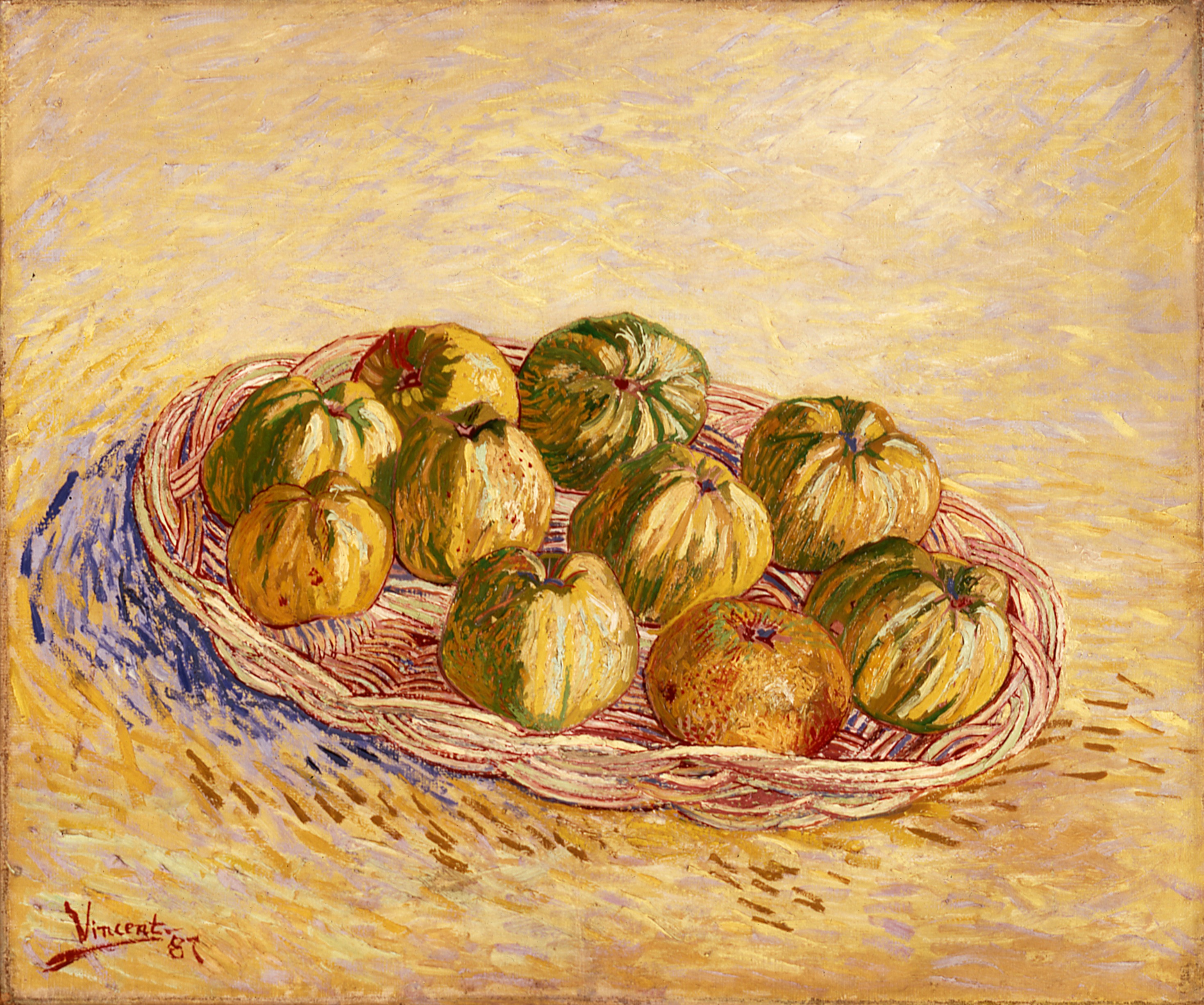 Still Life, Basket of Apples, 1887, by Vincent van Gogh