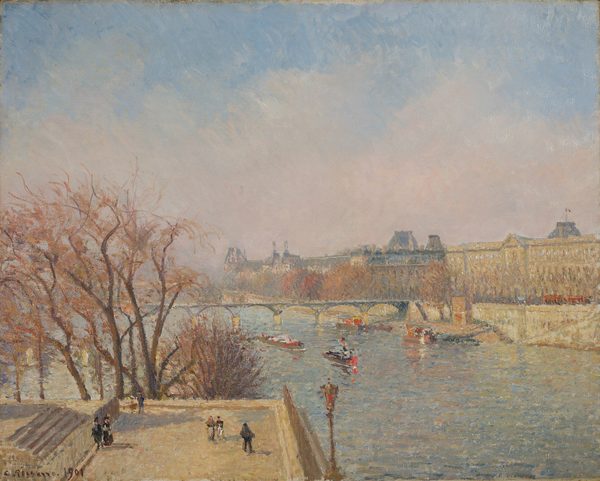 The Louvre: Morning, Sunlight by Camille Pissarro