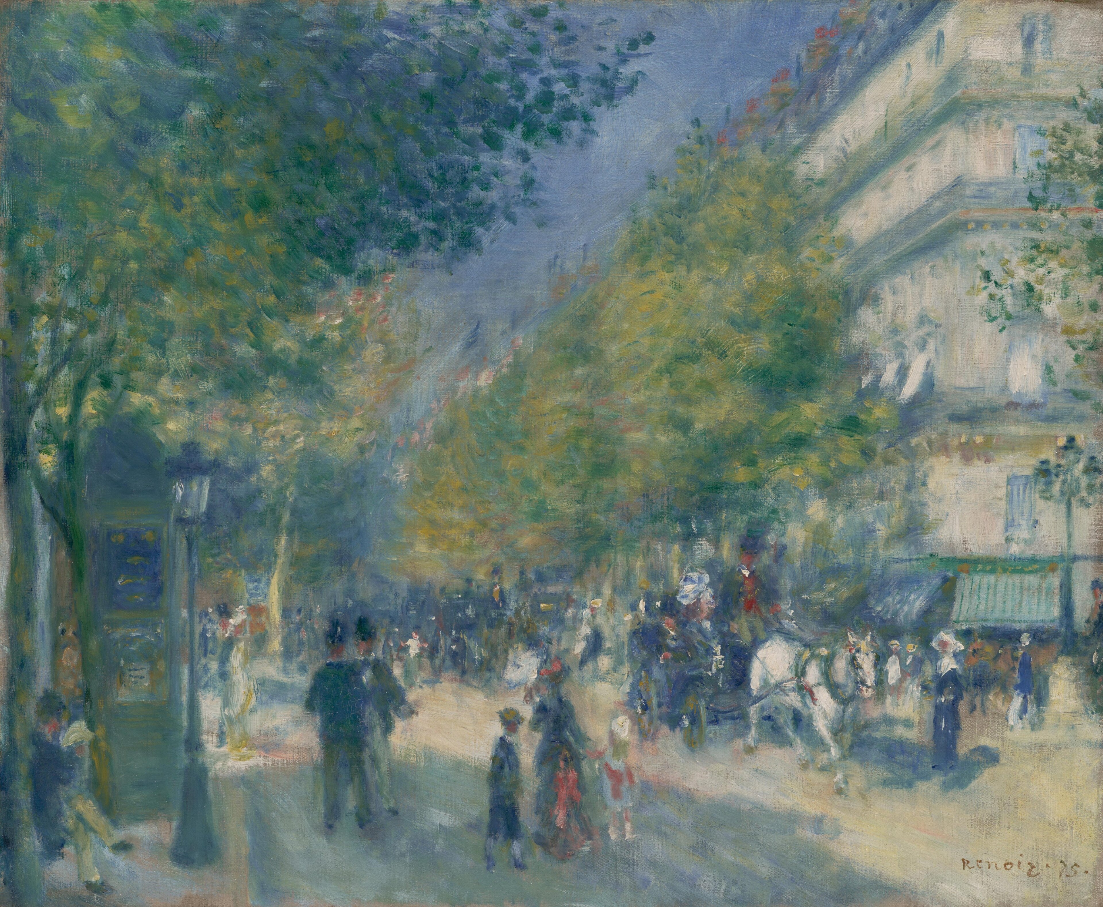 Les Grands Boulevards - Renoir - 1875 - NG by Pierre-Auguste Renoir