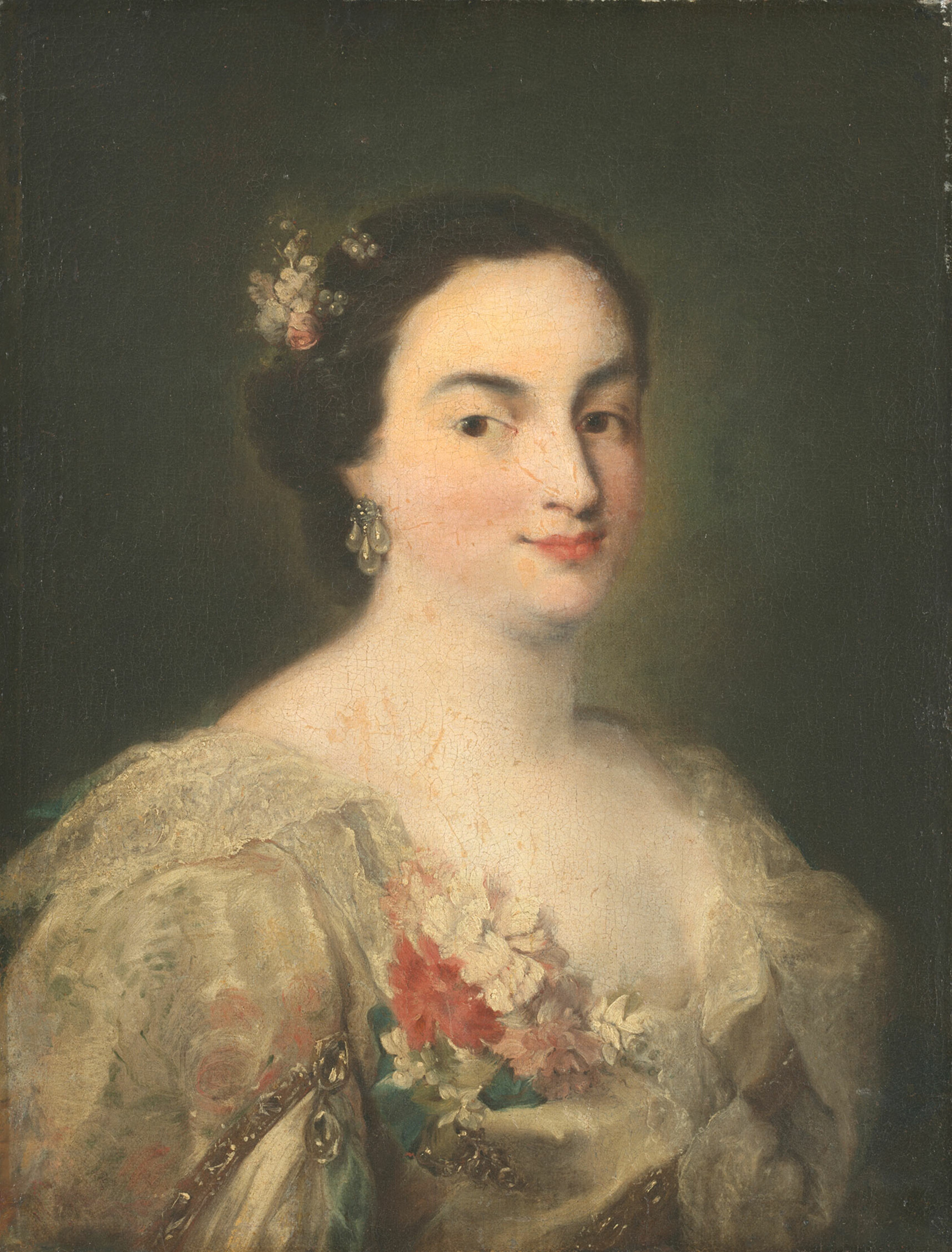 A work made of oil on canvas.