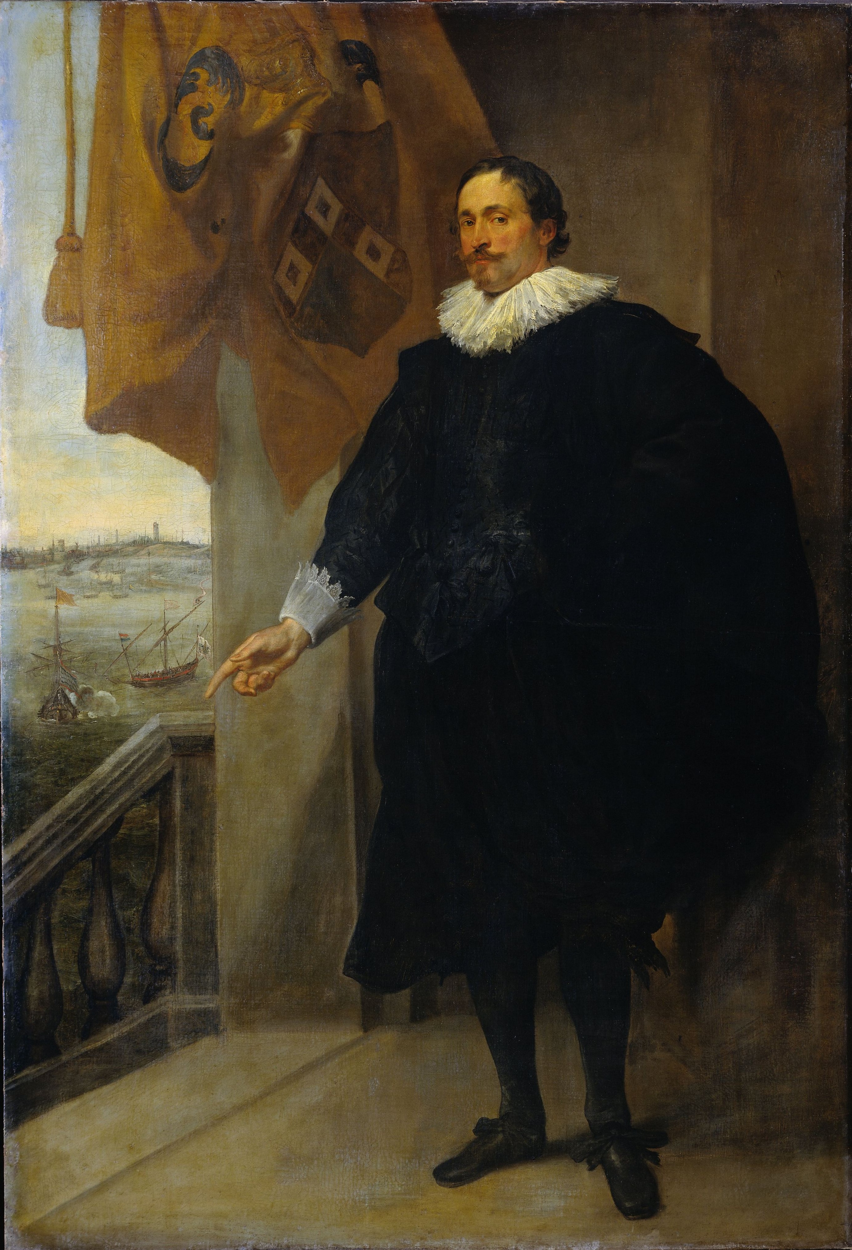 Portrait of Nicolaes van der Borght. Merchant of Antwerp . by Andries van Eertvelt