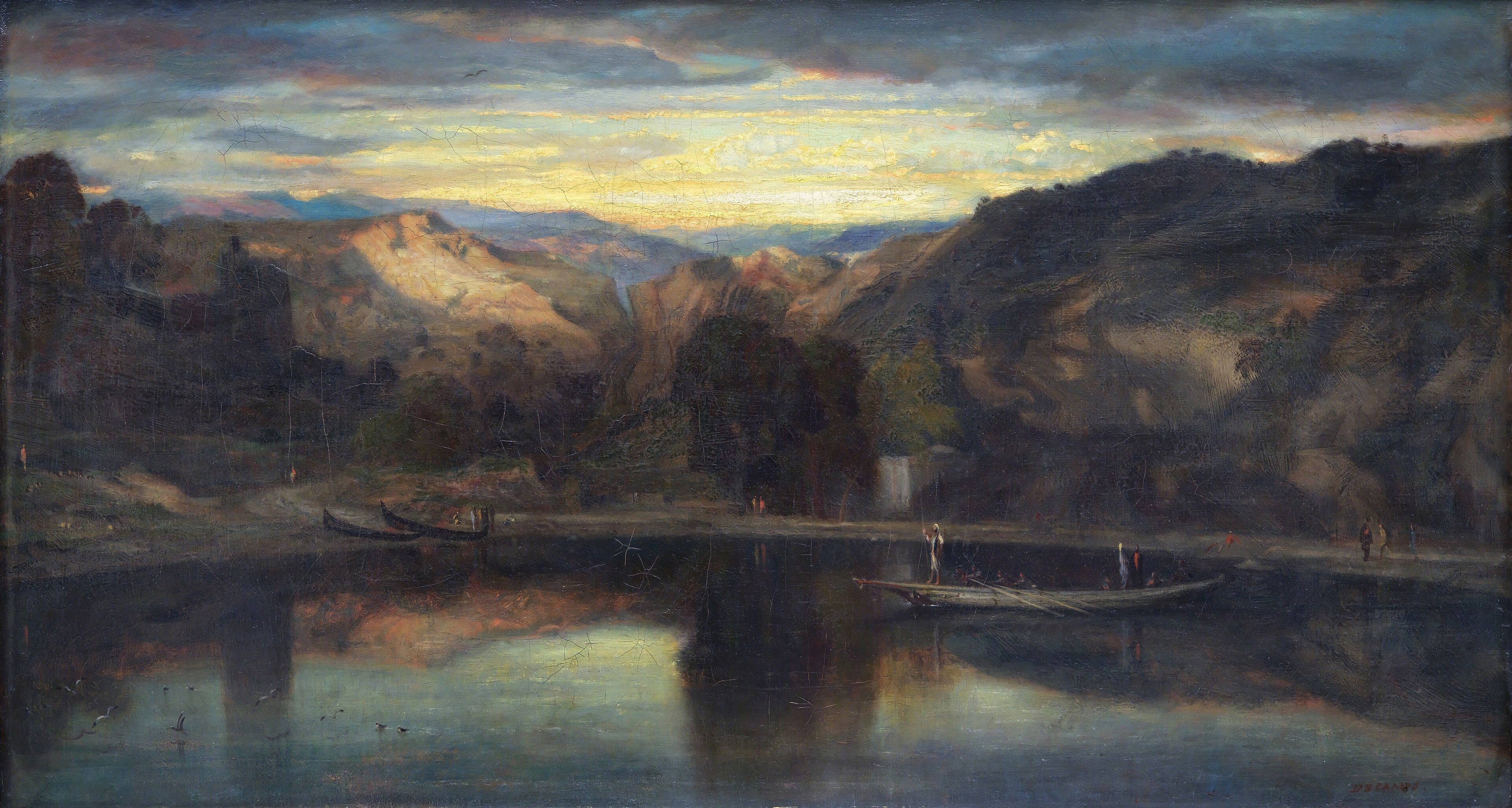 French: Jésus sur le lac de Génésareth. by Alexandre-Gabriel Decamps