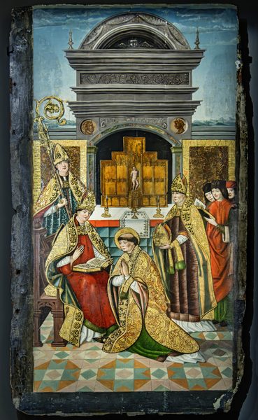 (Castres) Retable de saint Martin - L'ordination de saint Martin Maître de Riofrio - Musée Goya by Didier Descouens