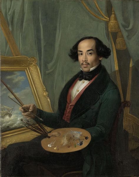 Portrait of Raden Saleh (1811-1880), painter by Friedrich Carl Albert Schreuel