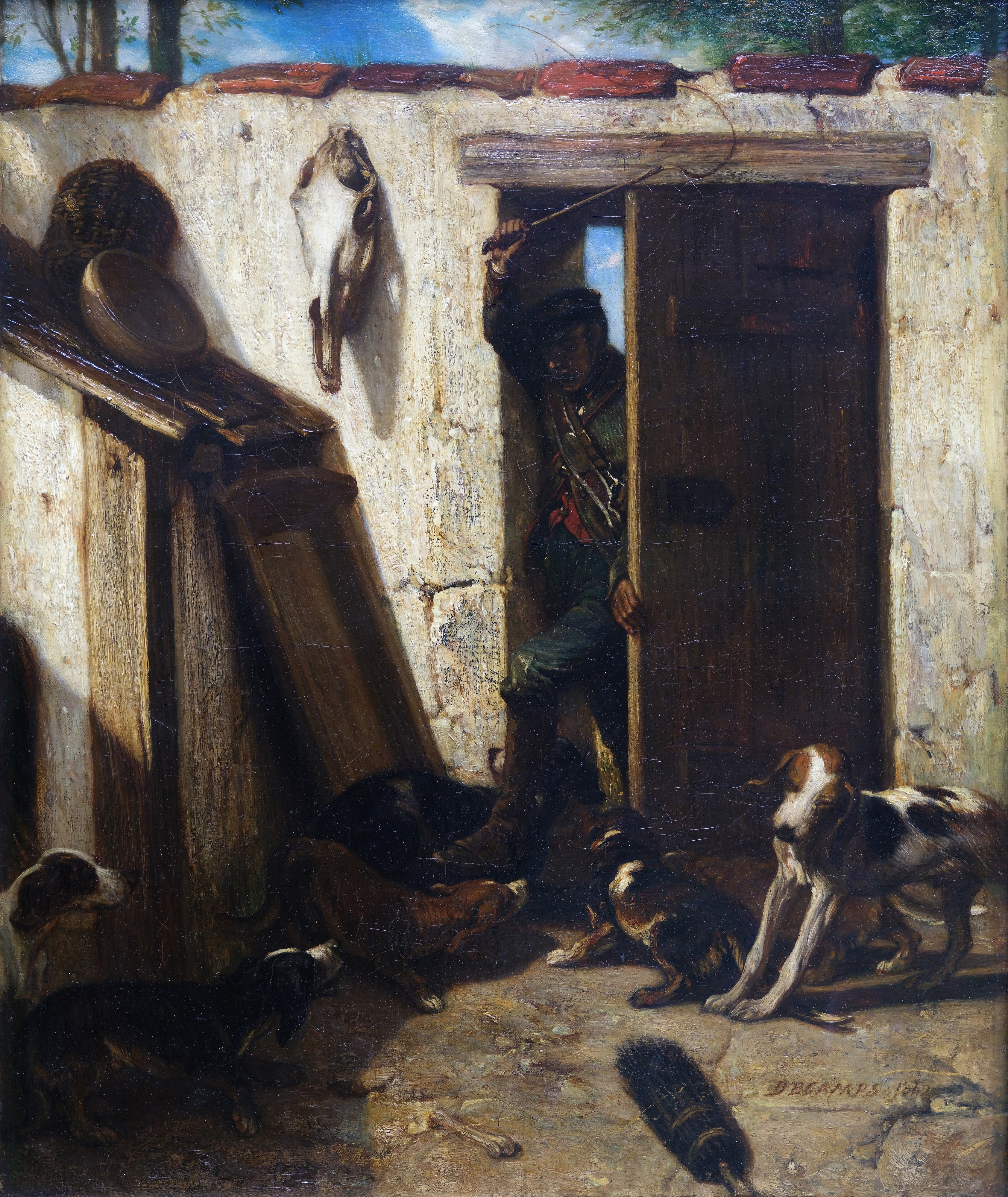 French: Le valet de chiens by Alexandre-Gabriel Decamps