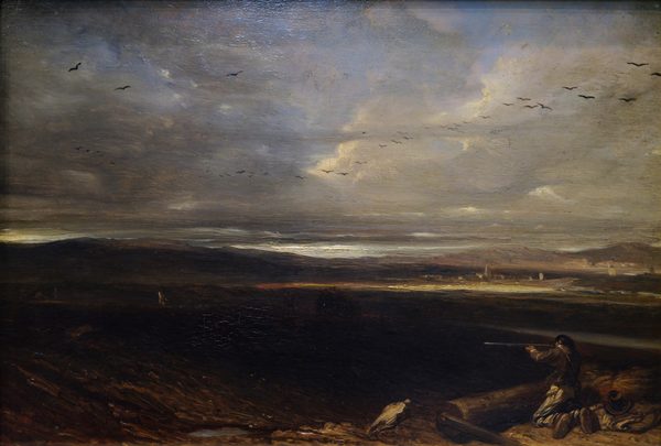 French: La battue en plaine. by Alexandre-Gabriel Decamps