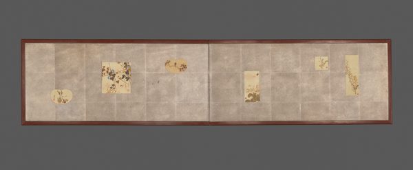 Folding Screen for Tea Ceremony with Six Bird-and-Flower Paintings by Shibata Zeshin