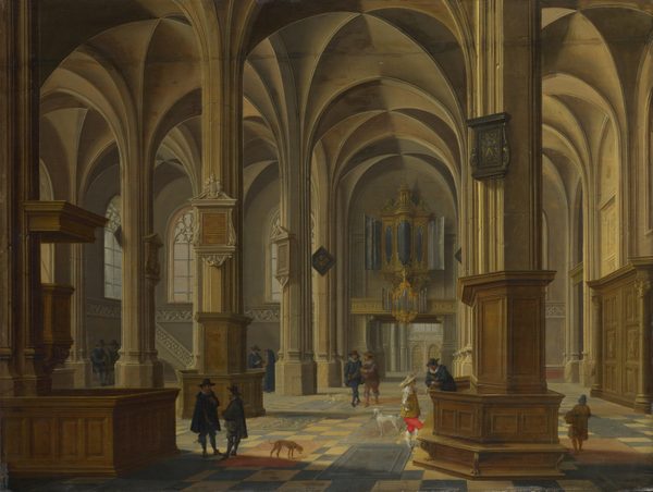 Interior of the Cunerakerk, Rhenen by Bartholomeus van Bassen