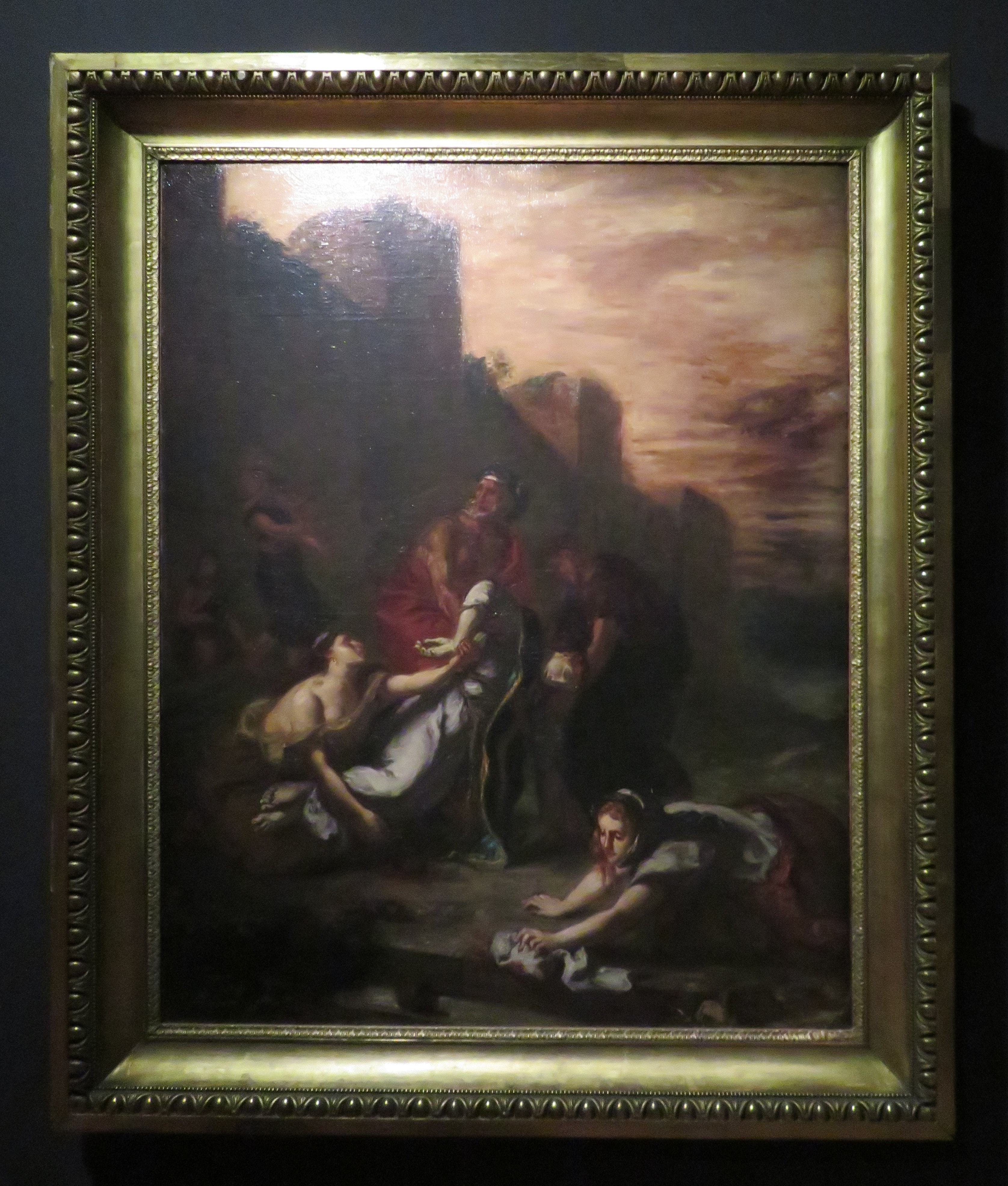 Disciples et saintes femmes relevant le corps de saint Étienne pour l’ensevelir - Delacroix by Sukkoria