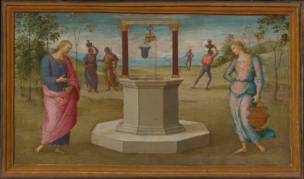 A work made of tempera on panel, transferred to canvas.