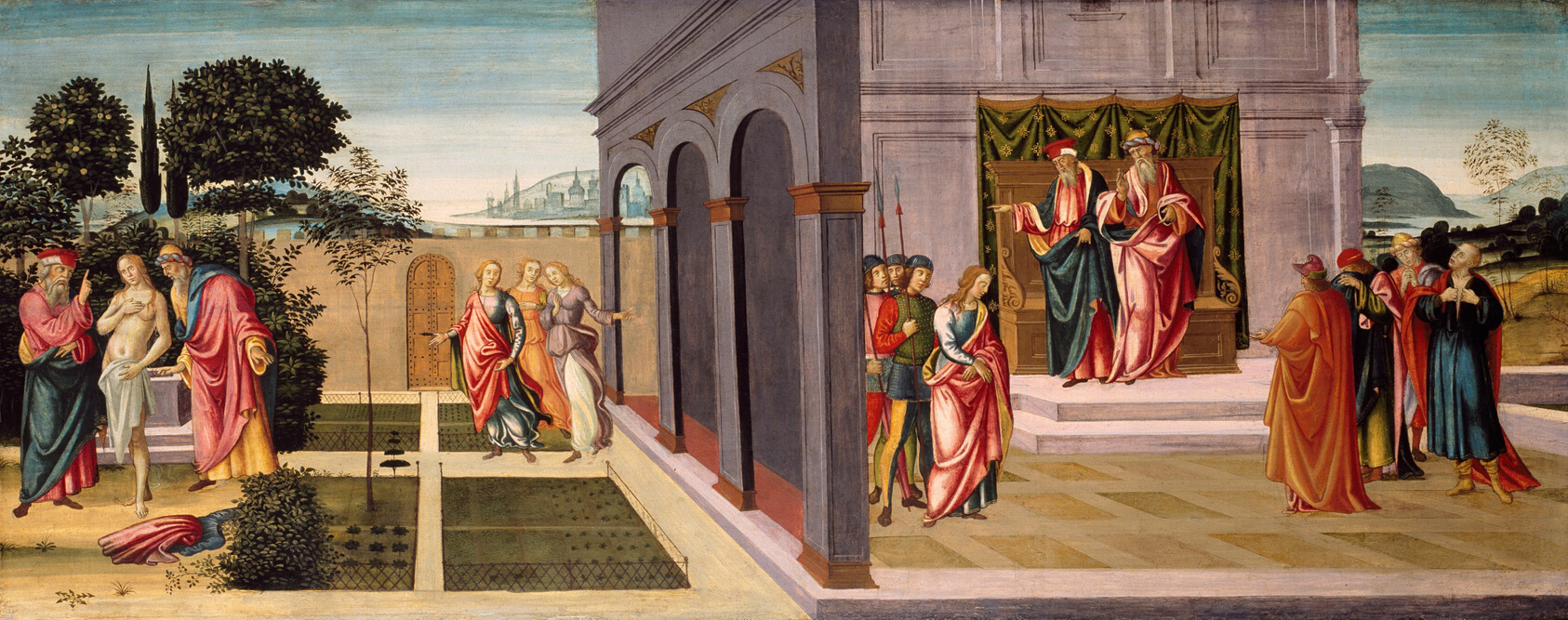 A work made of tempera on panel.