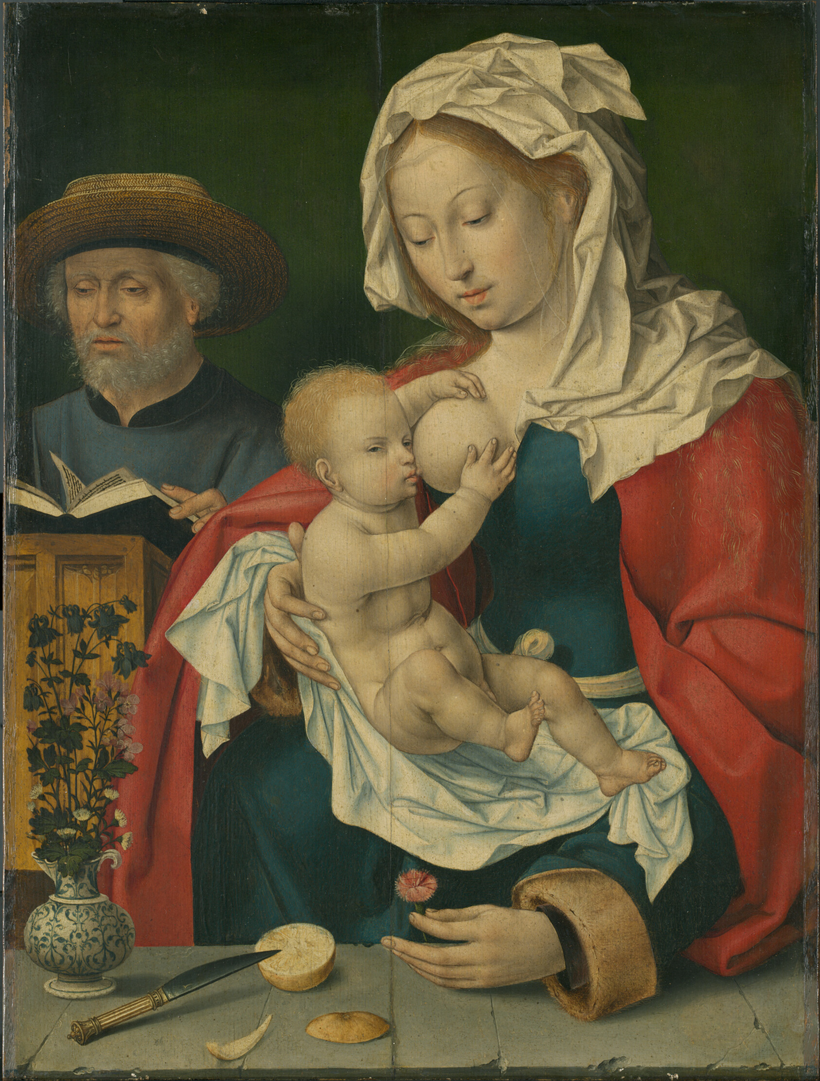 A work made of oil on panel.