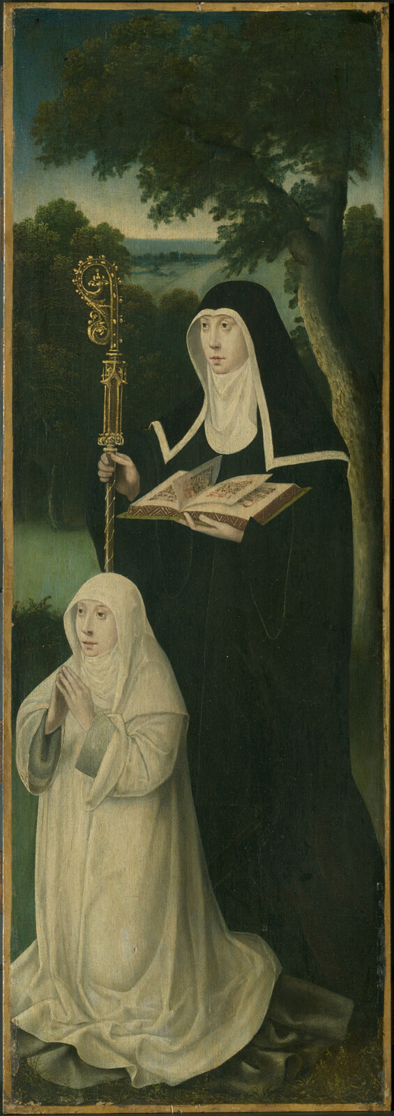 A work made of oil on panel.