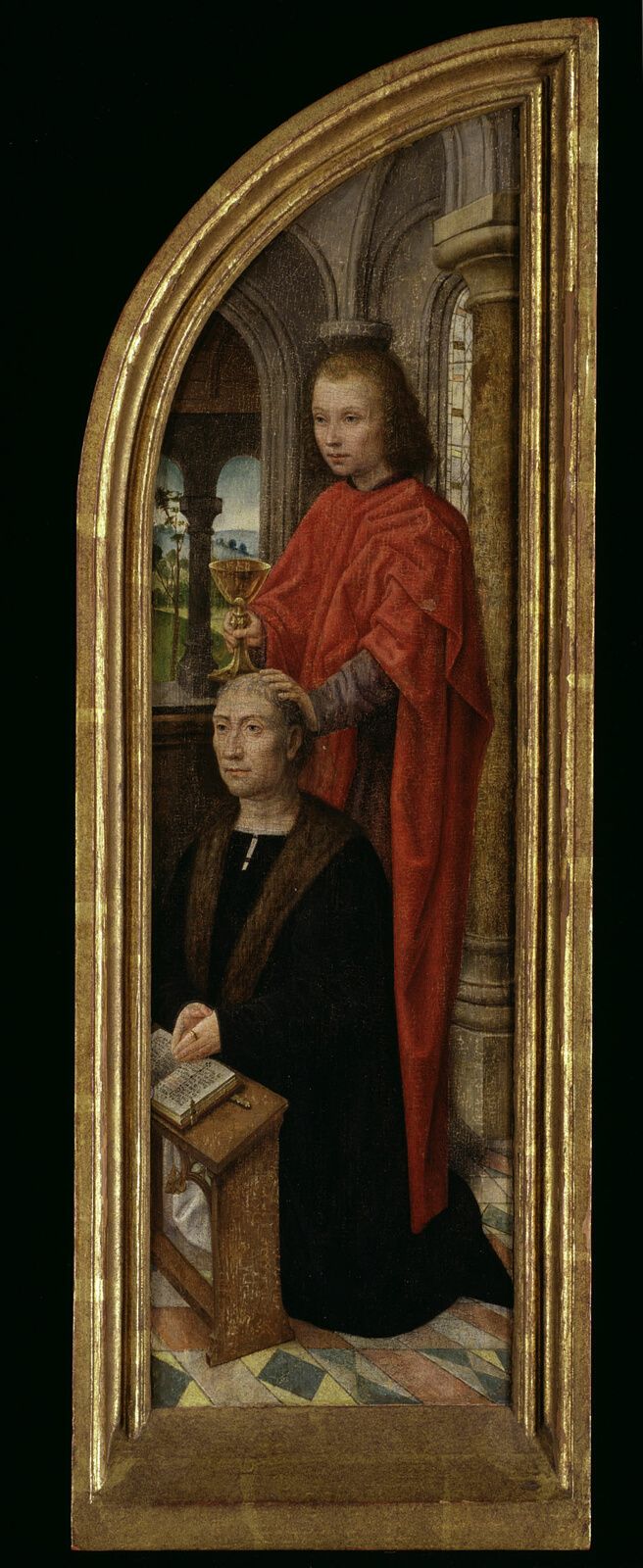A work made of oil on panel.