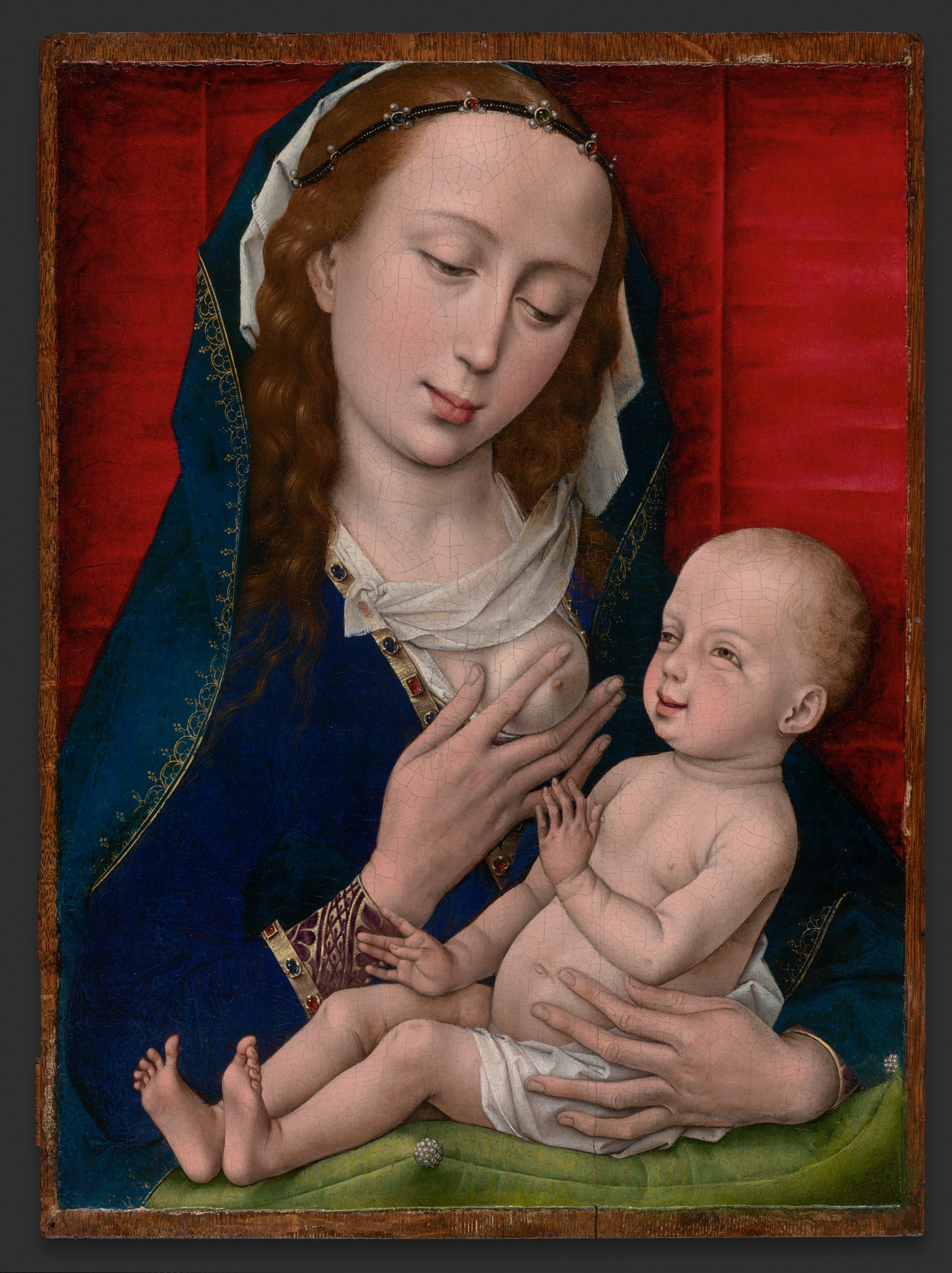 A work made of oil on panel.