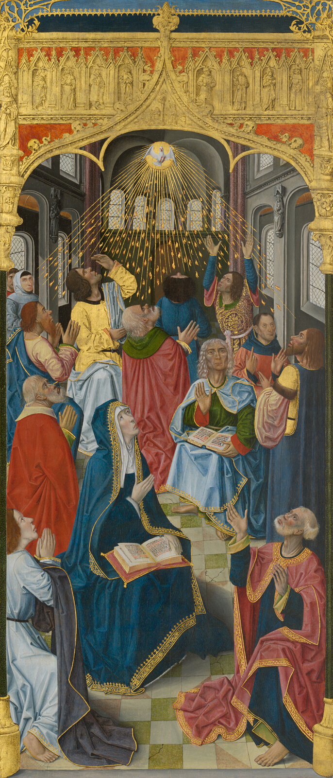 A work made of oil on panel.