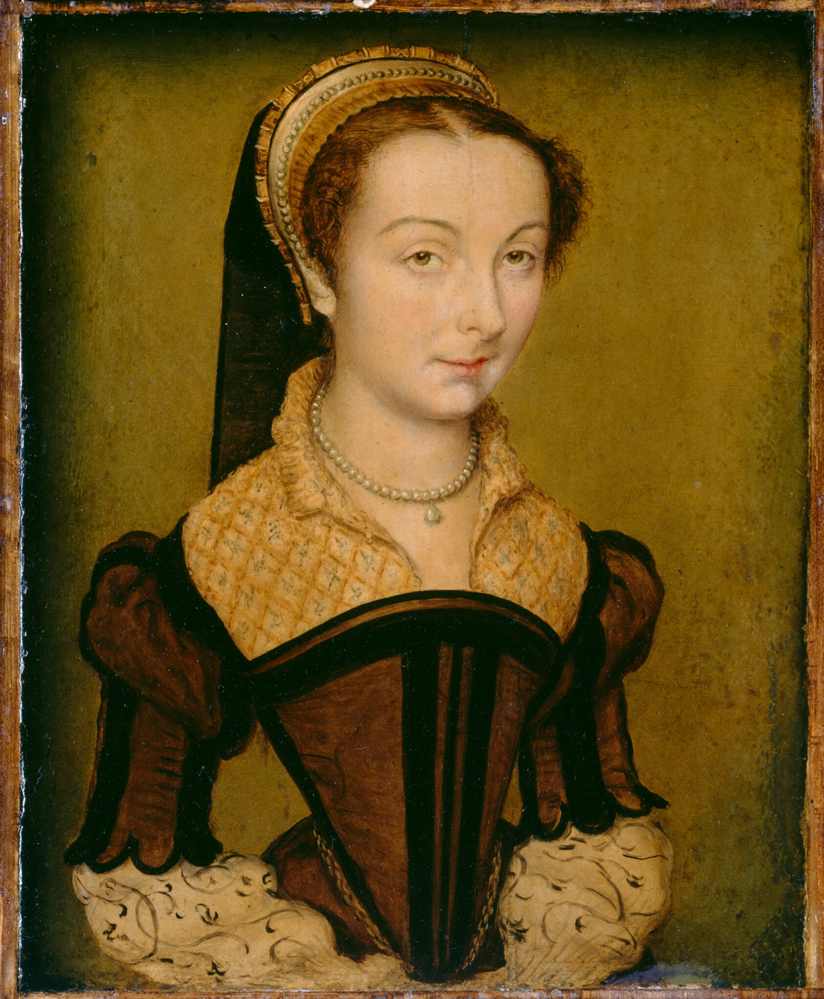 A work made of oil on panel.