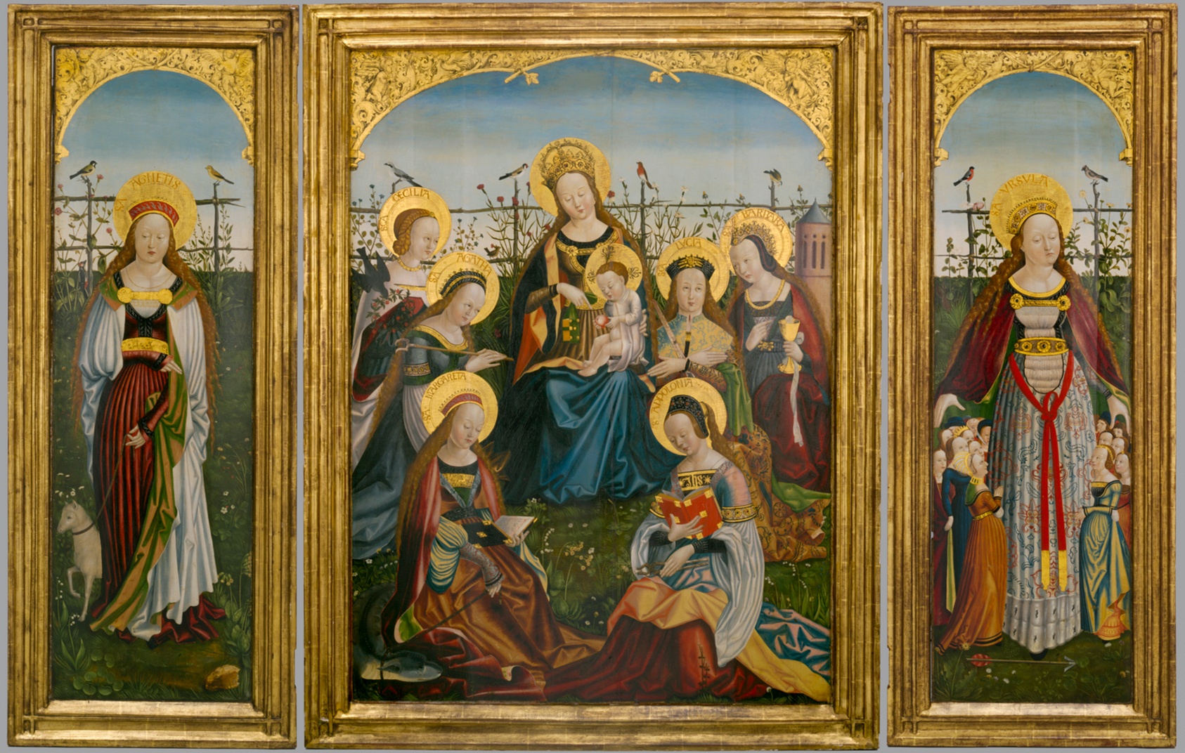 A work made of oil and tempera on panel.