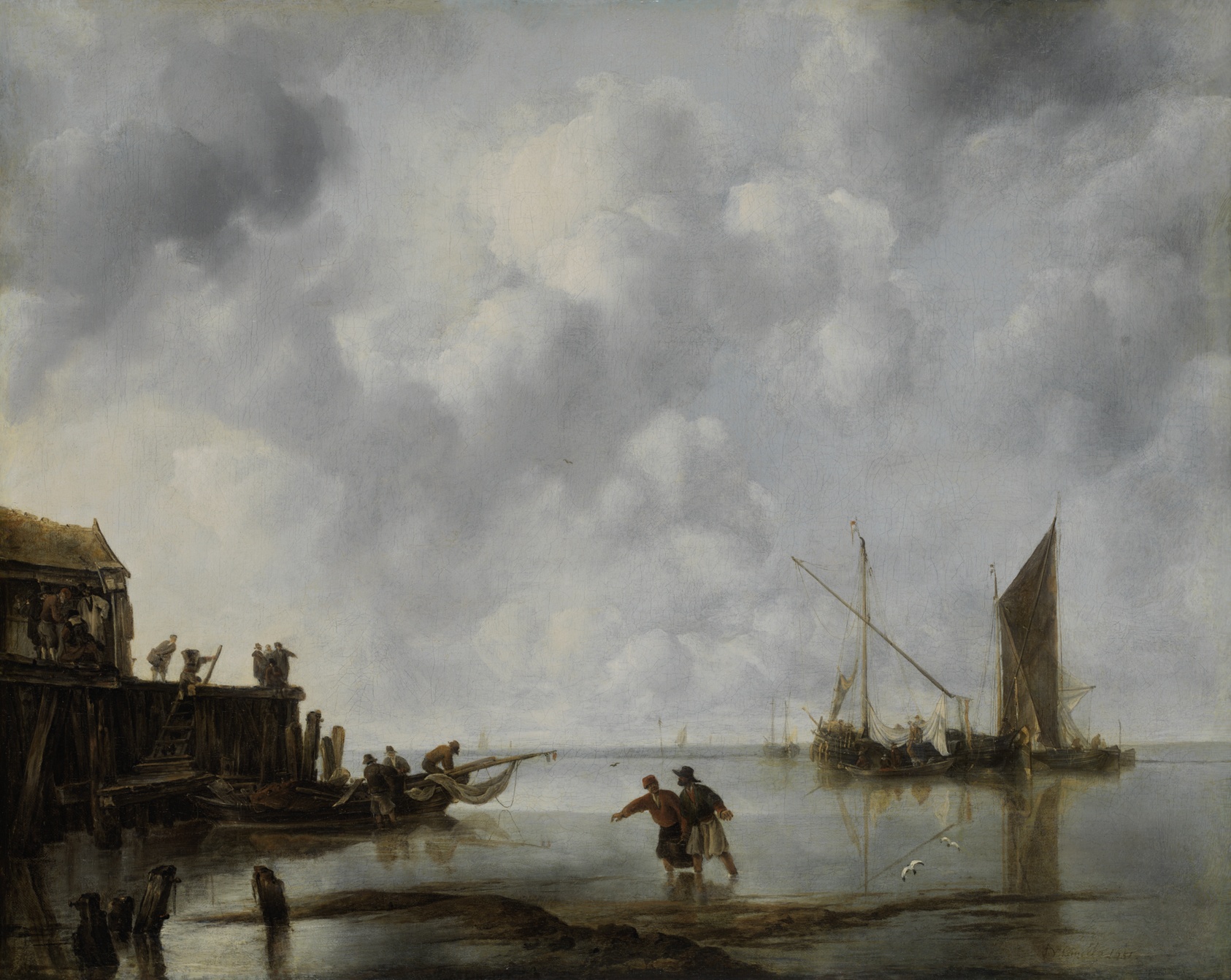 A work made of oil on canvas.