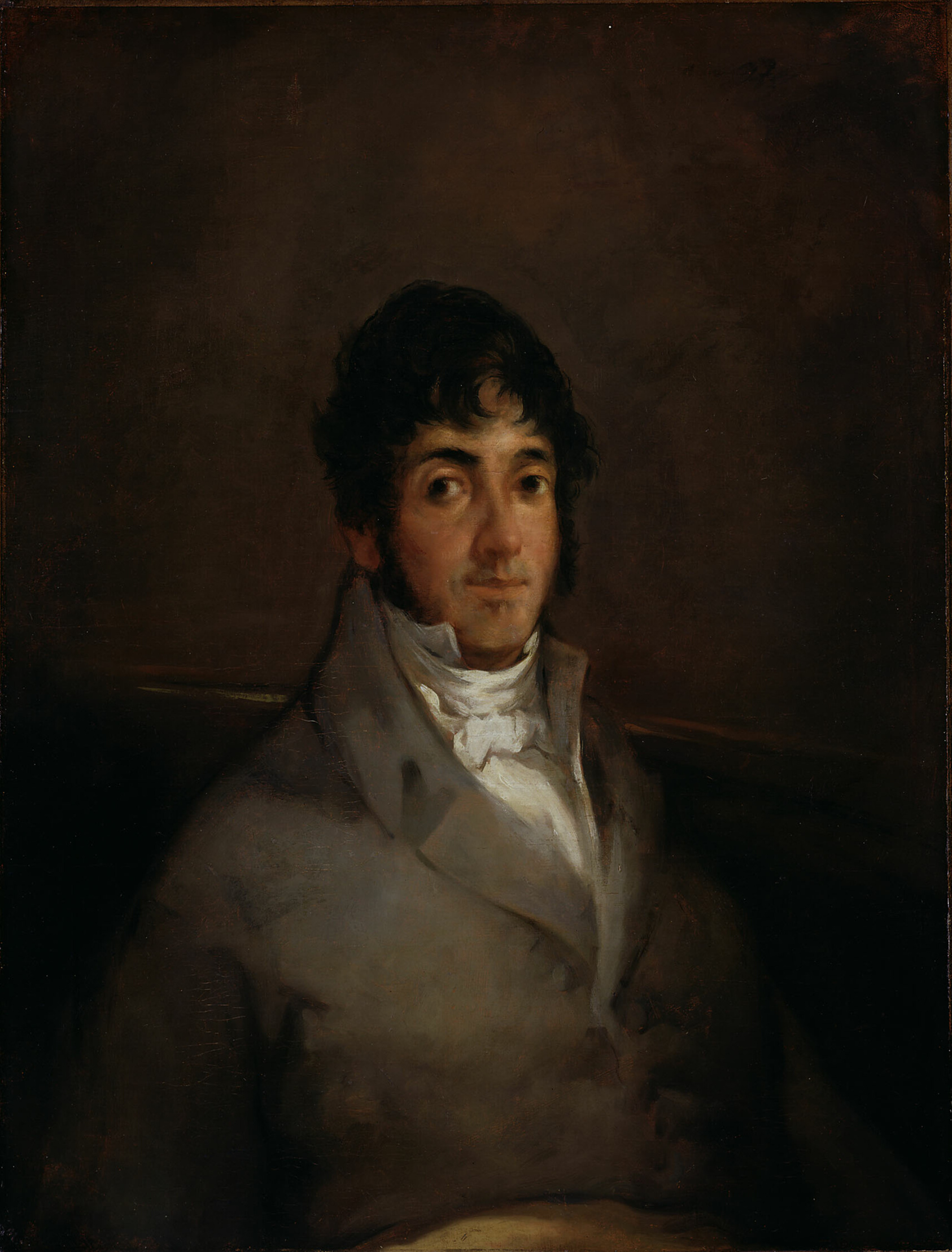 A work made of oil on canvas.