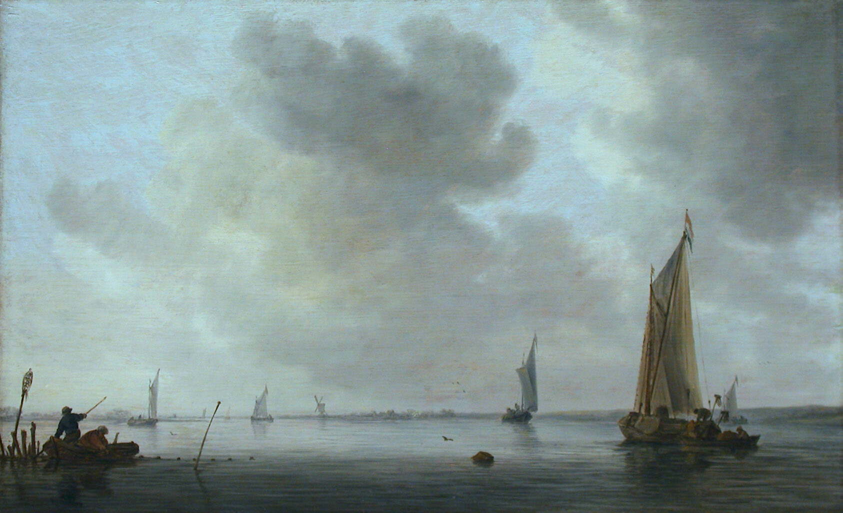 A work made of oil on panel.