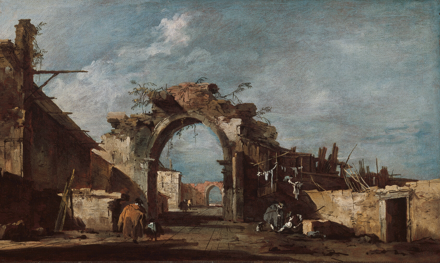 A work made of oil on canvas.