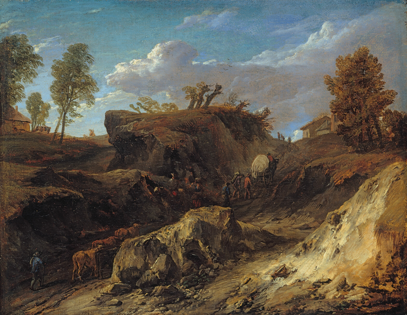 A work made of oil on canvas.