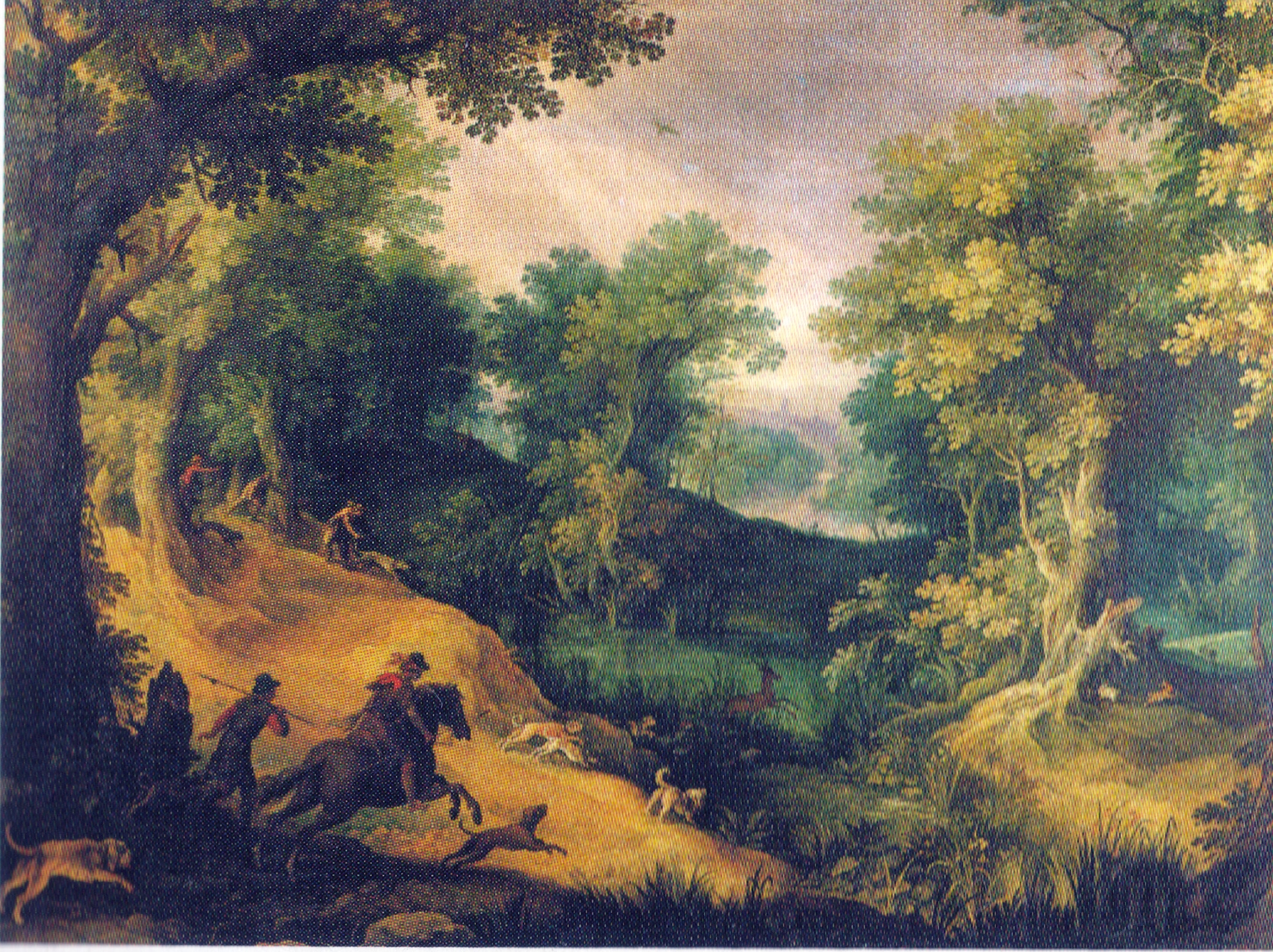 Stag hunt by Paul Bril