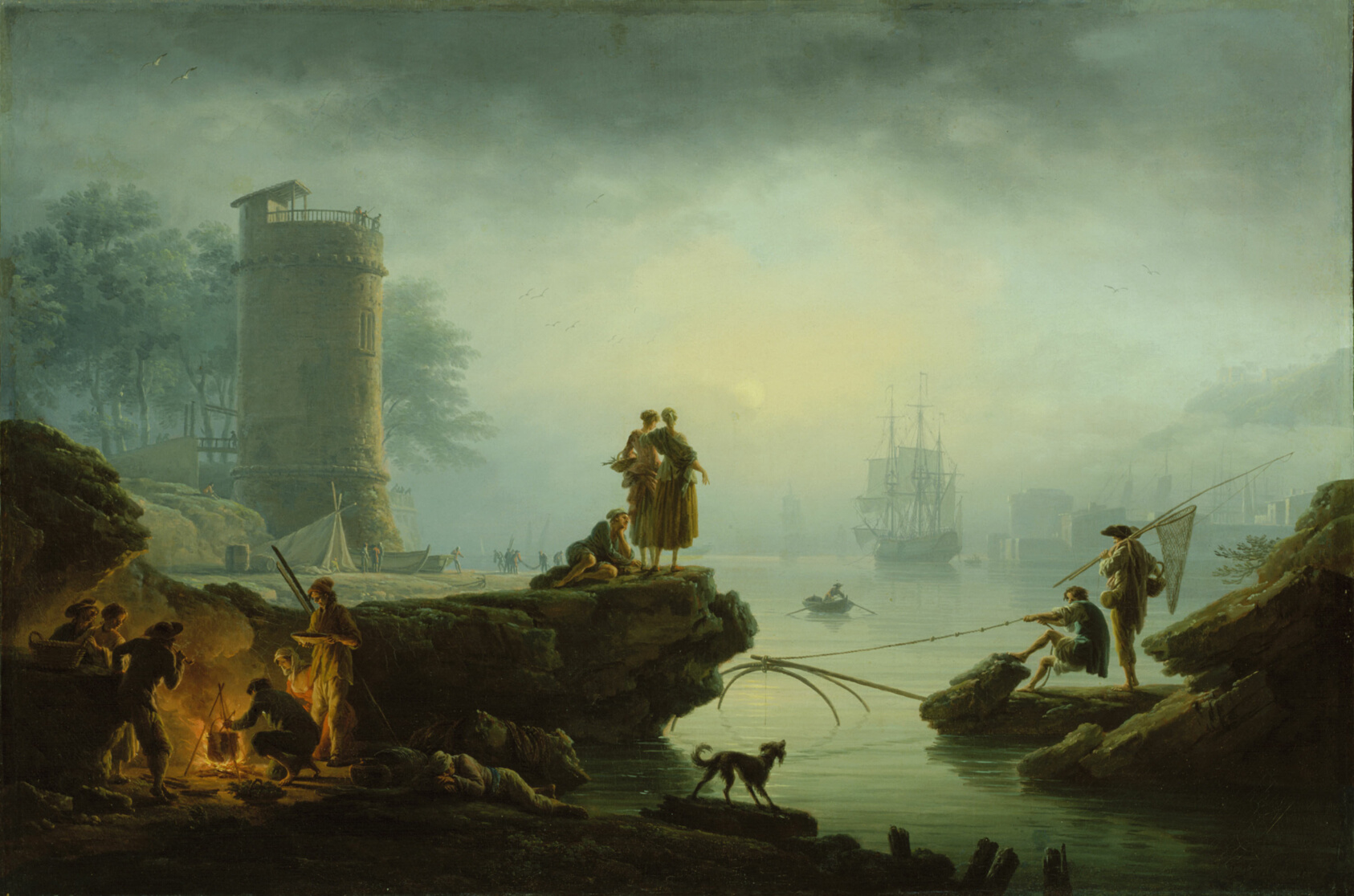 A work made of oil on canvas.