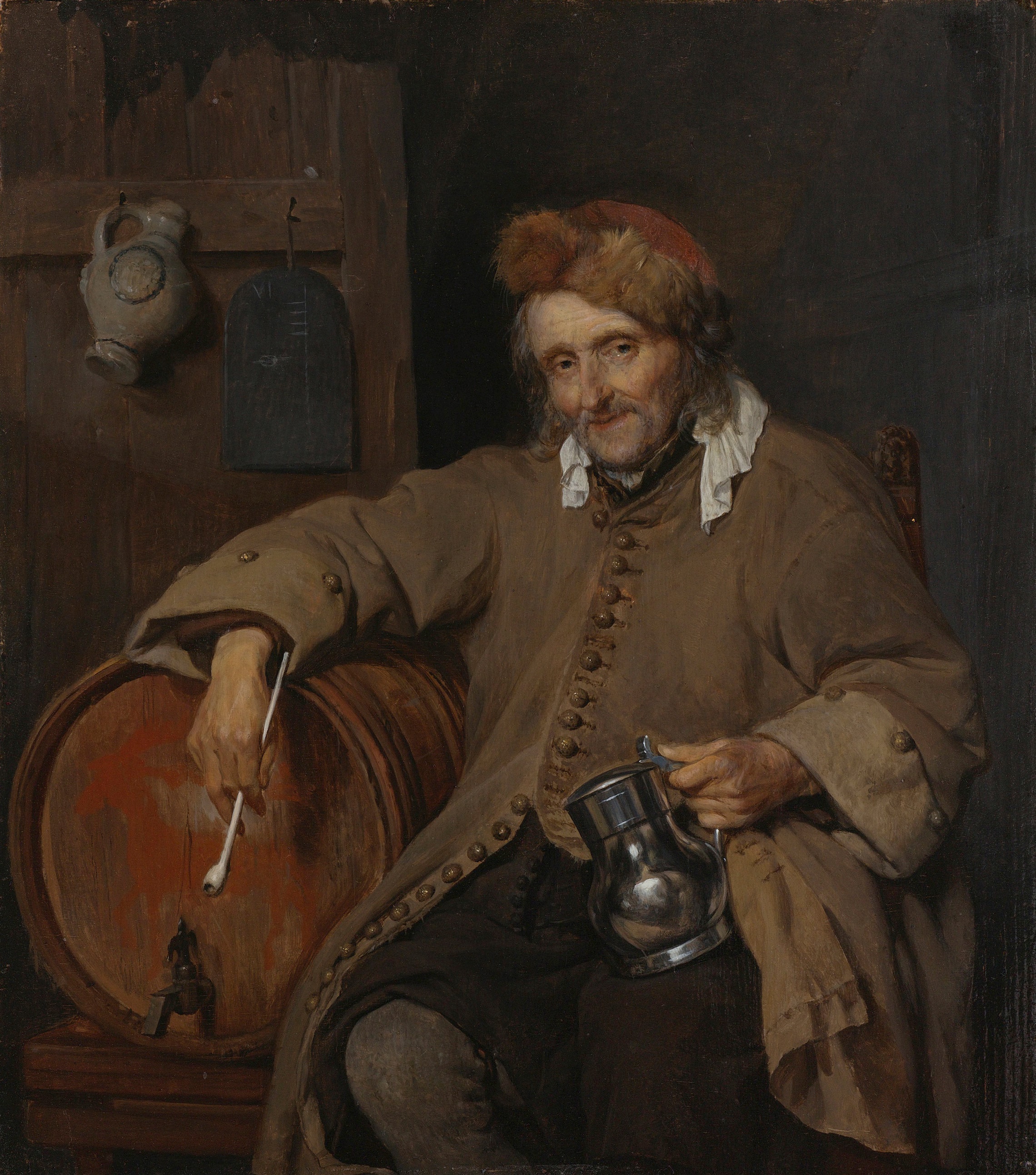 The Old Drinker . by Gabriel Metsu