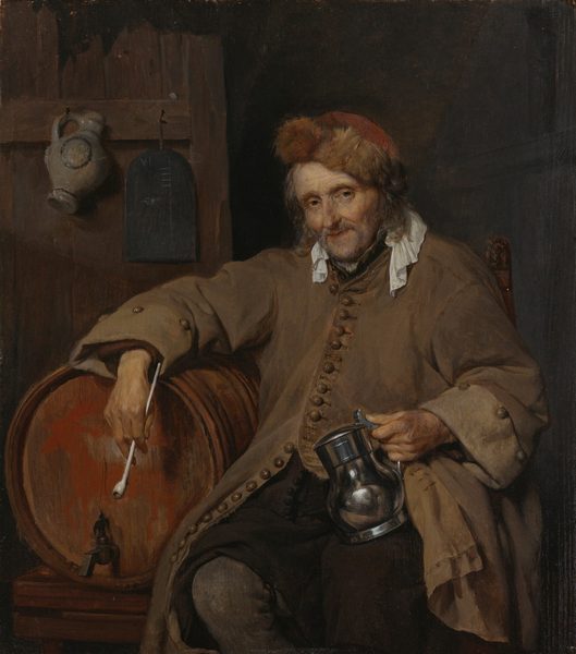 The Old Drinker . by Gabriel Metsu