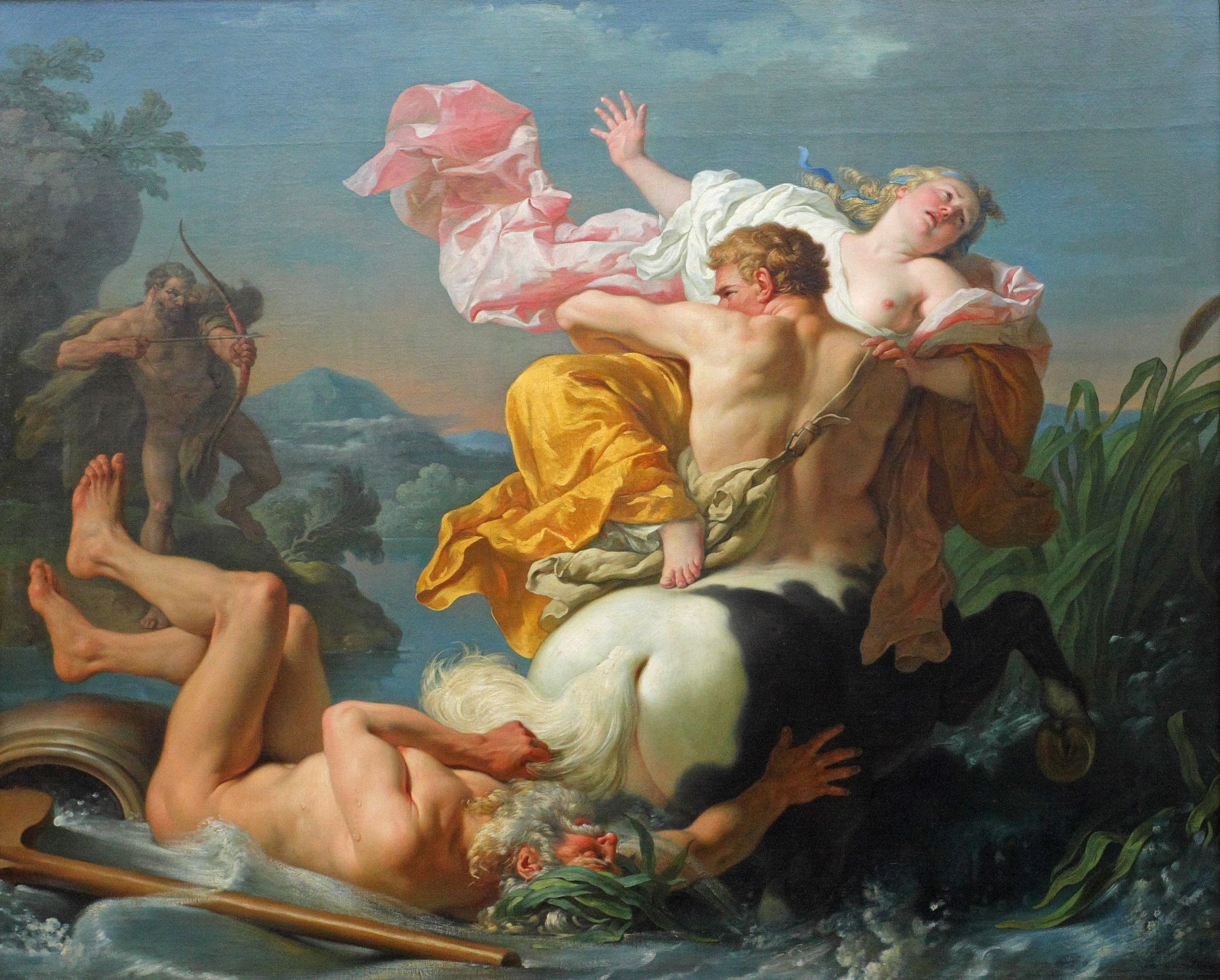 The Abduction of Deianeira by the Centaur Nessus by Louis-Jean-François Lagrenée