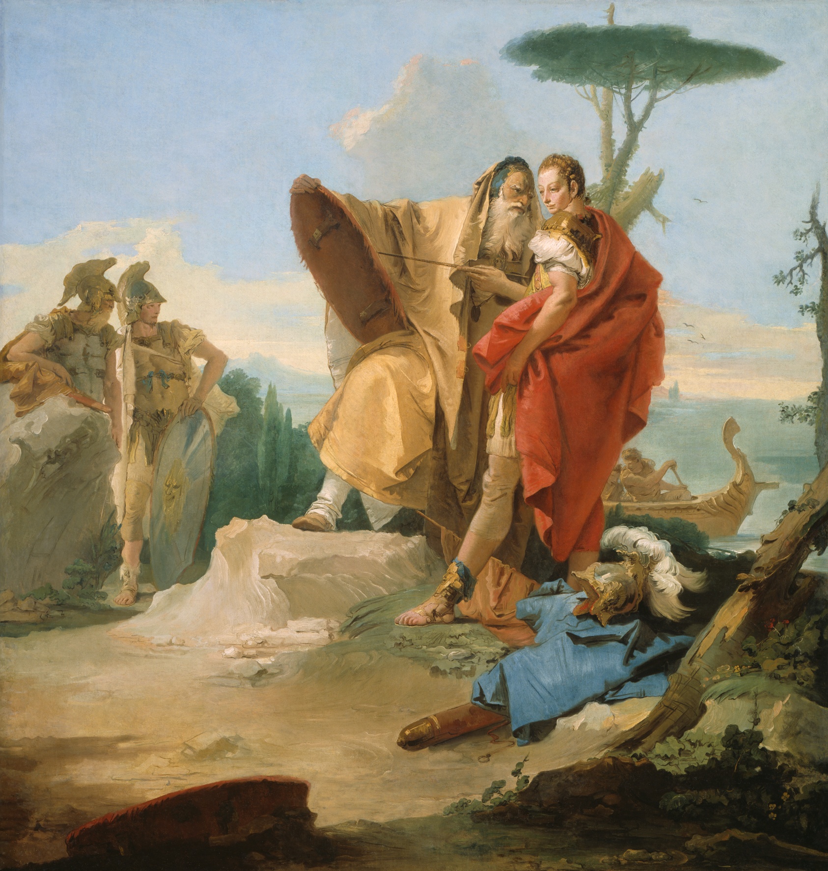 A work made of oil on canvas.