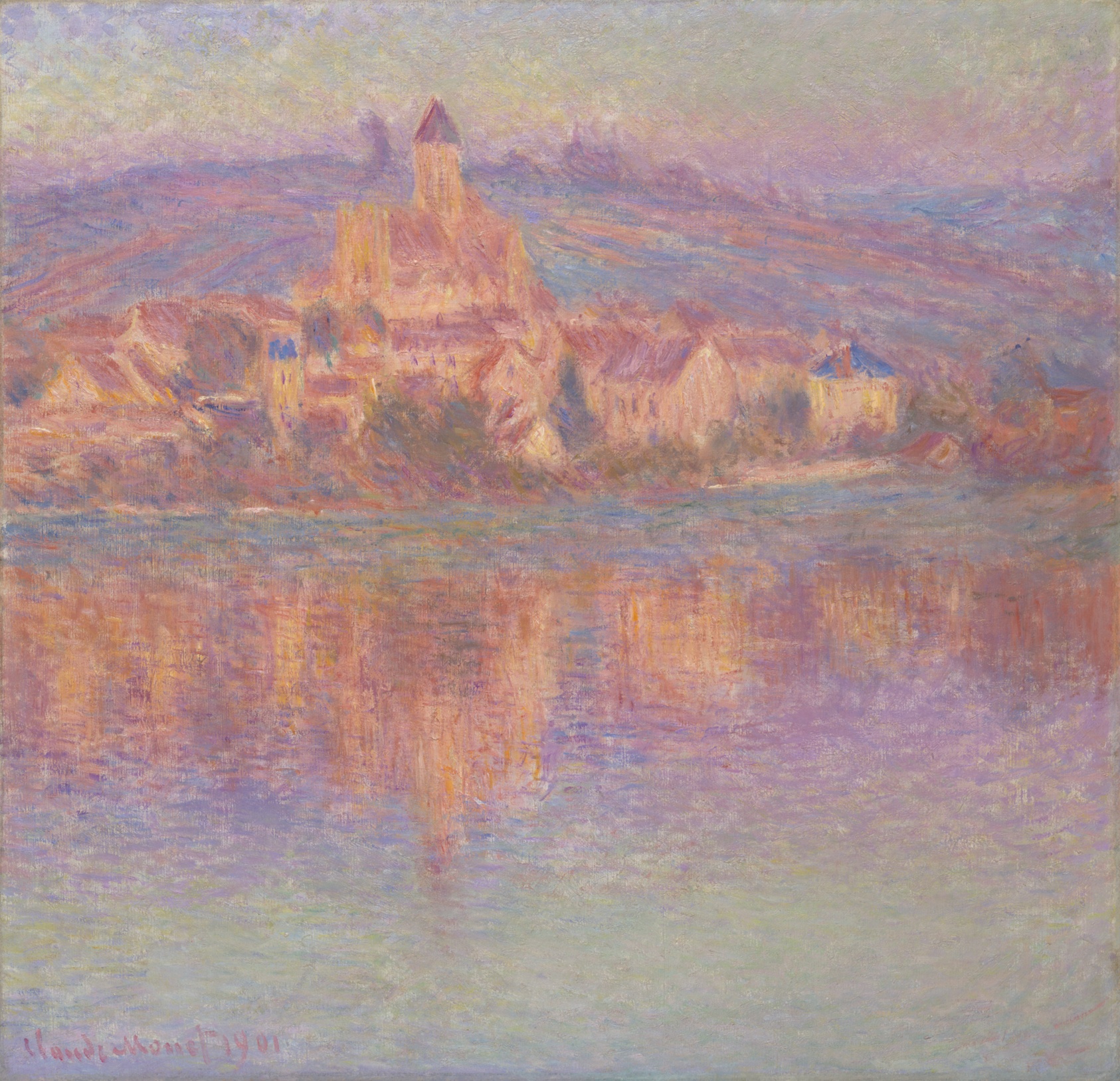 A work made of oil on canvas.