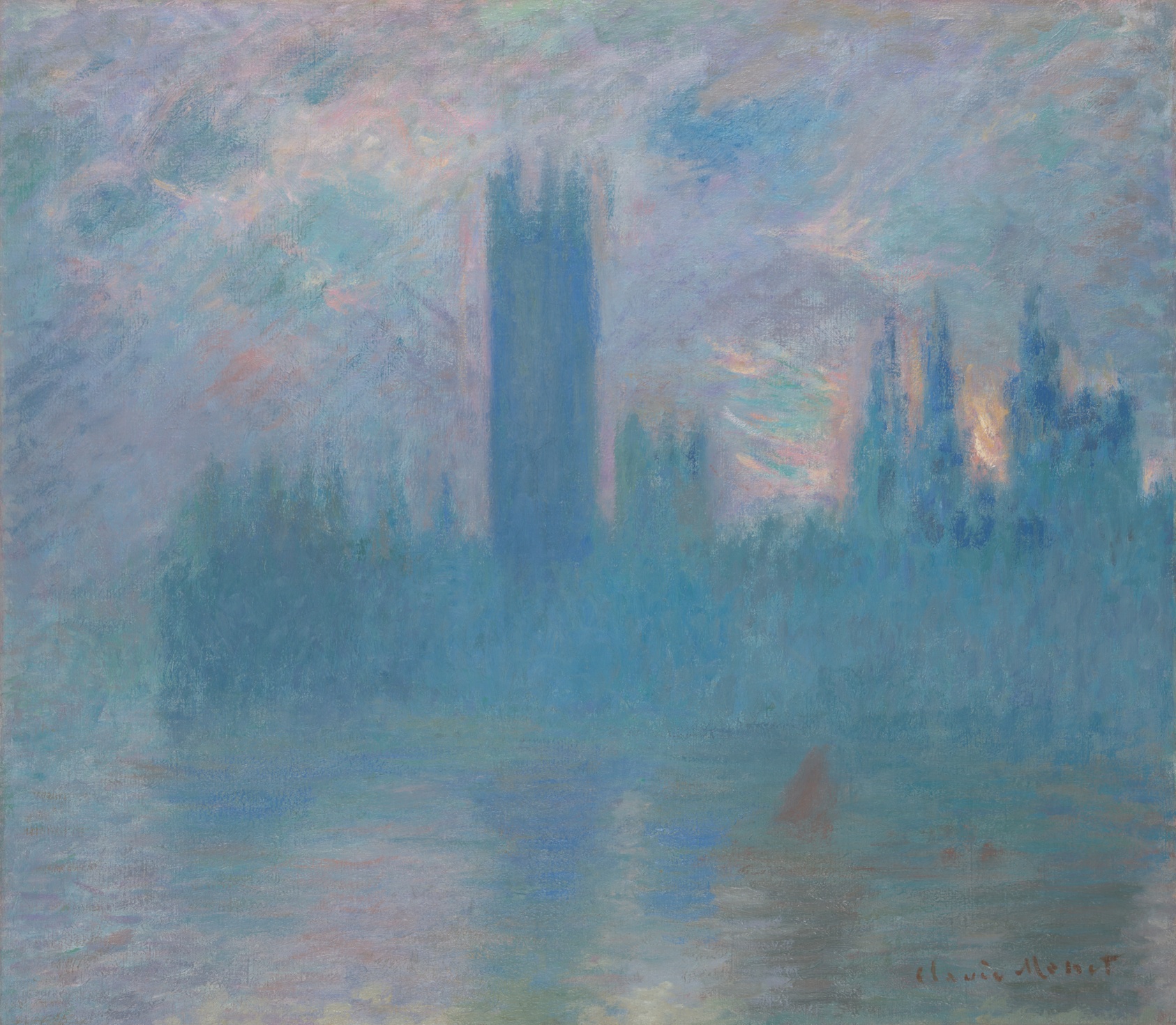 A work made of oil on canvas.