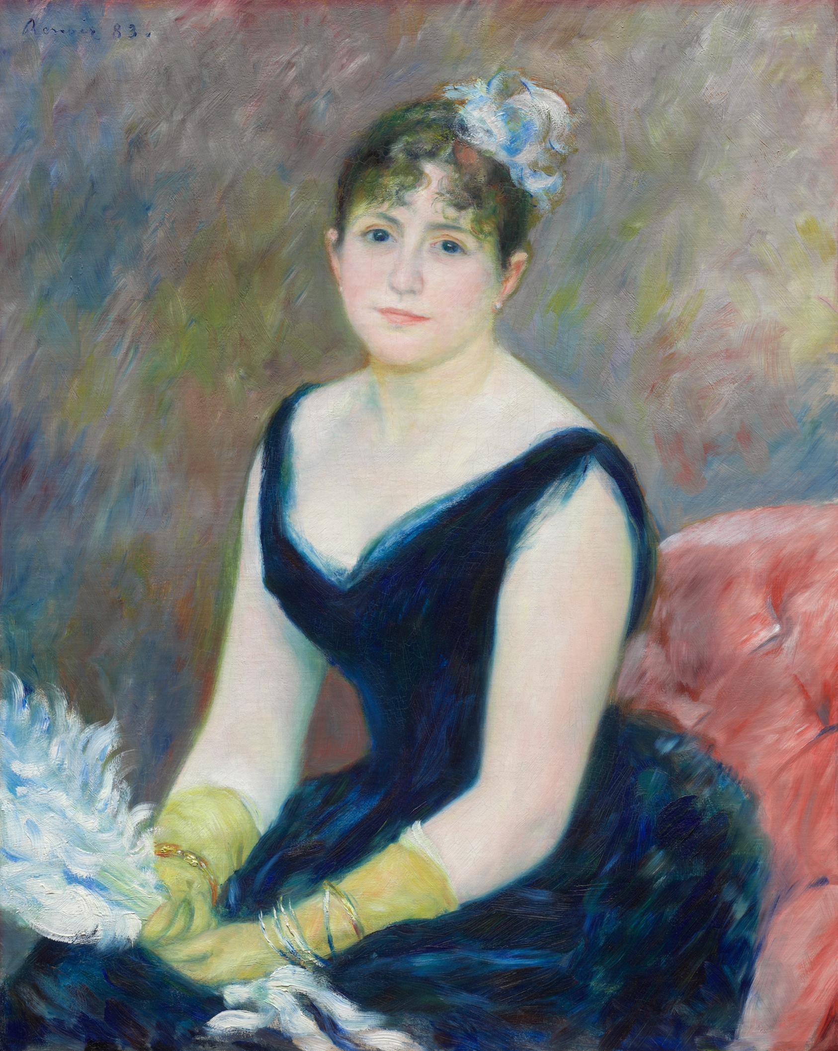 A work made of oil on canvas.