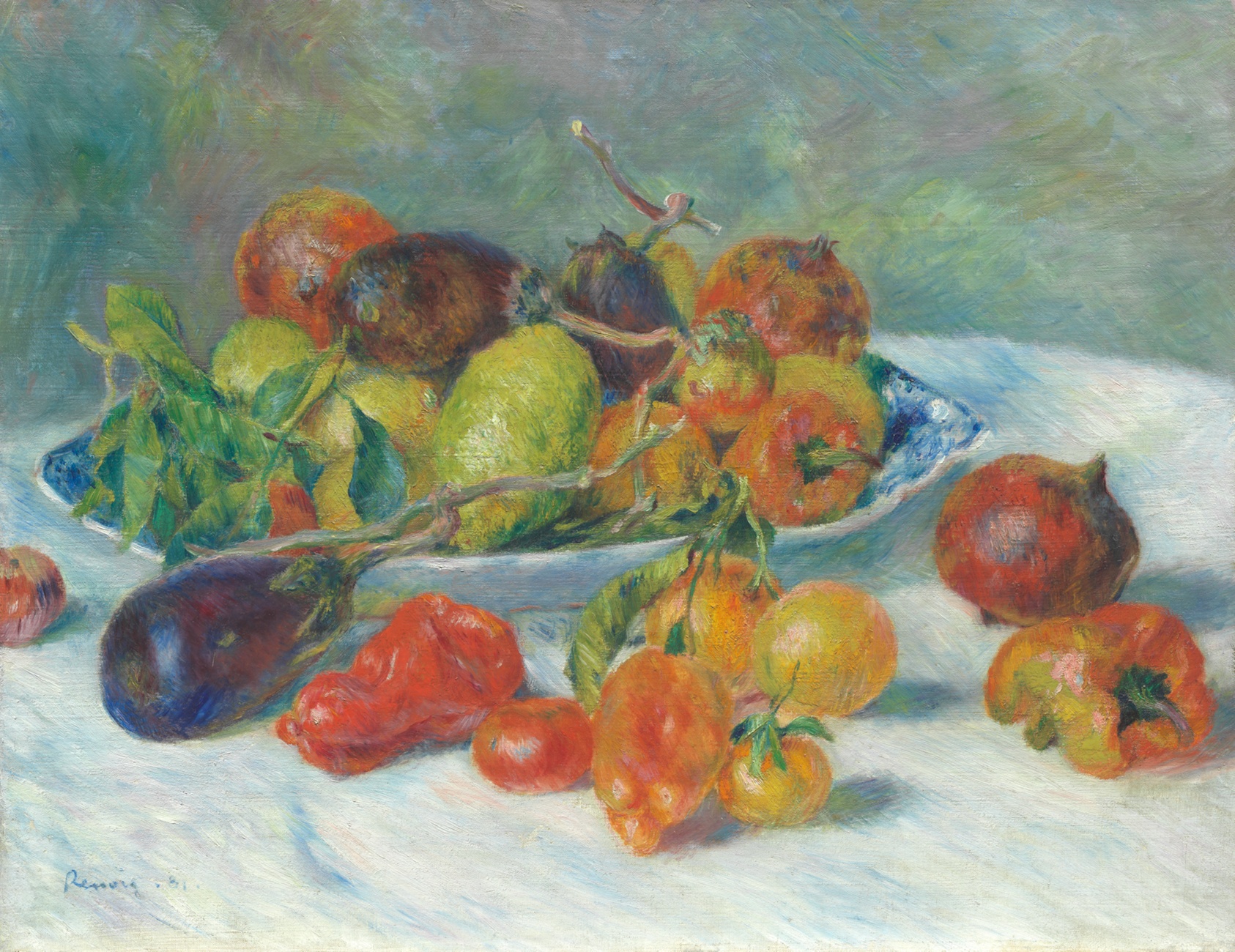 A work made of oil on canvas.