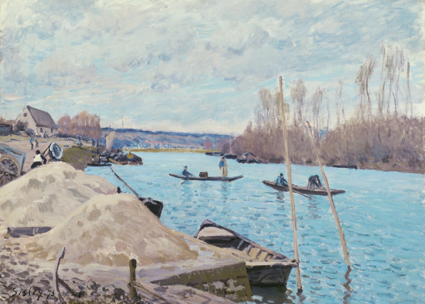 A work made of oil on canvas.