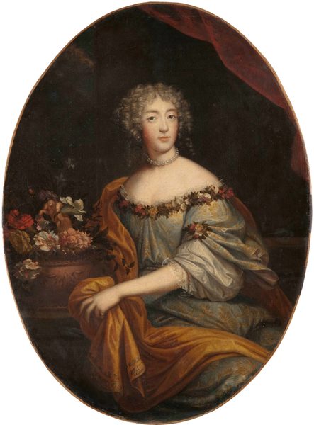 Portrait of a young lady with flowers (Zofia Lubomirska née Opalińska?) by Unidentified painter