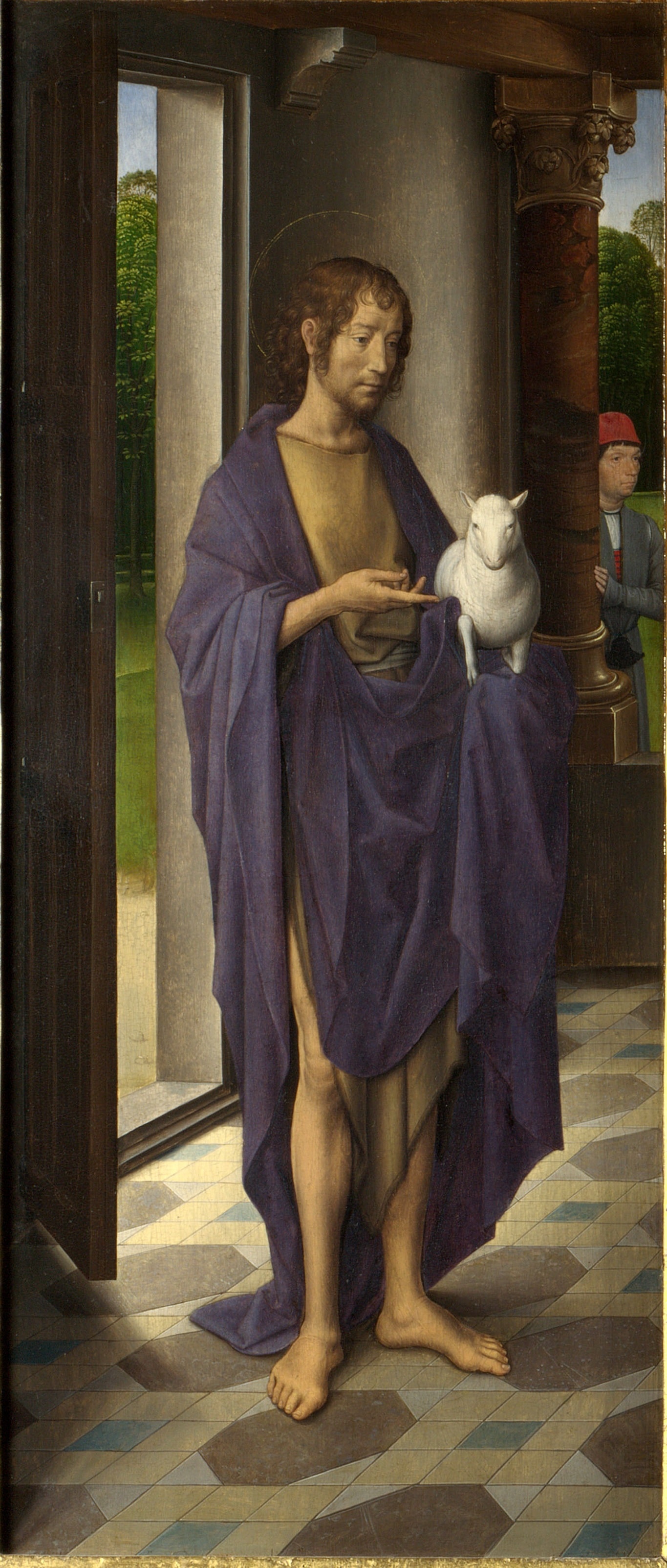The Virgin and Child with Saints Catherine and Barbara, and John Donne of Kidwelly and his family by Hans Memling