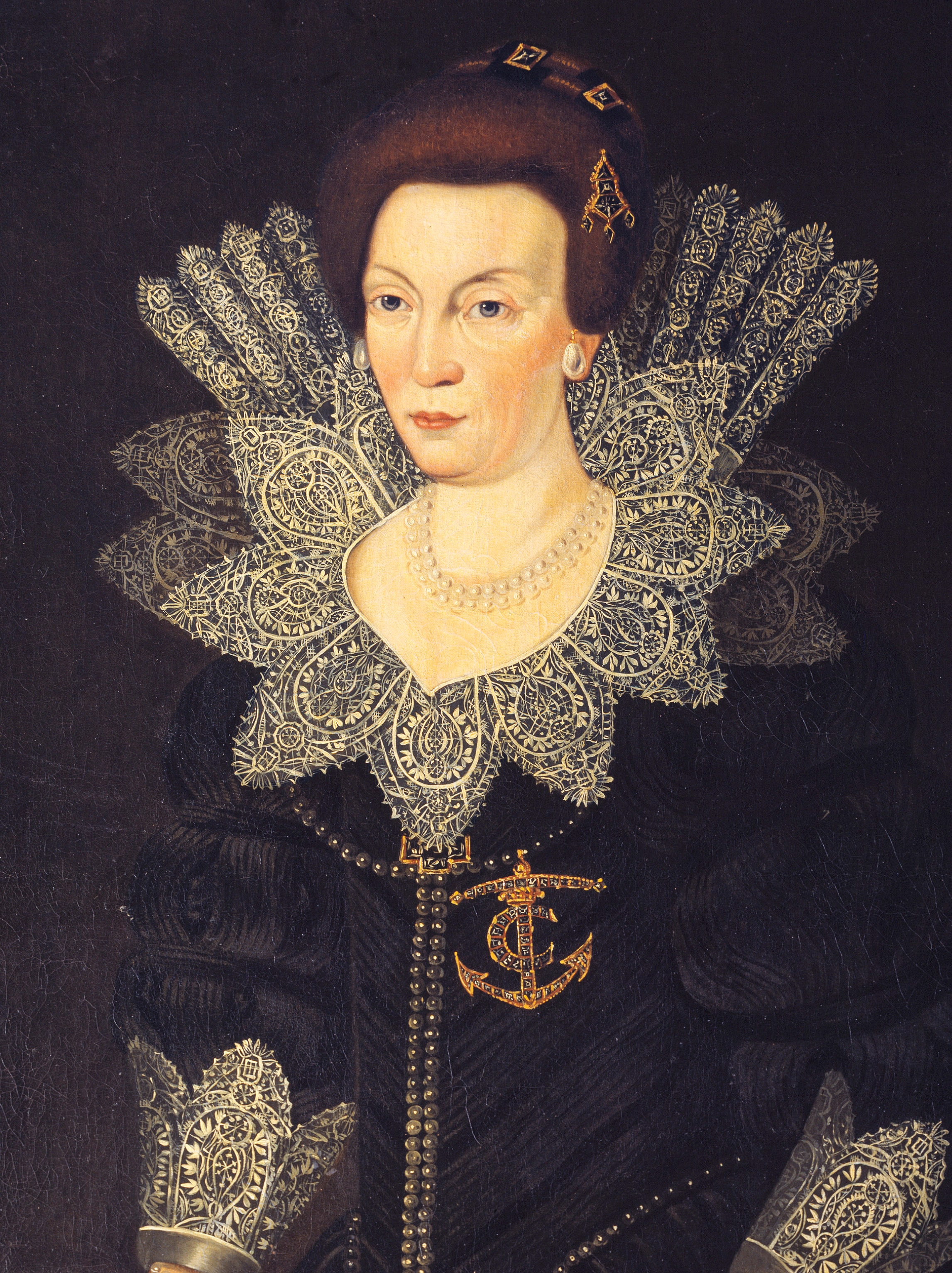 Kristina the Elder, (1573-1625), Princess of Holstein-Gottorp, Queen of Sweden, married to Karl IX, King of Sweden by Unidentified painter