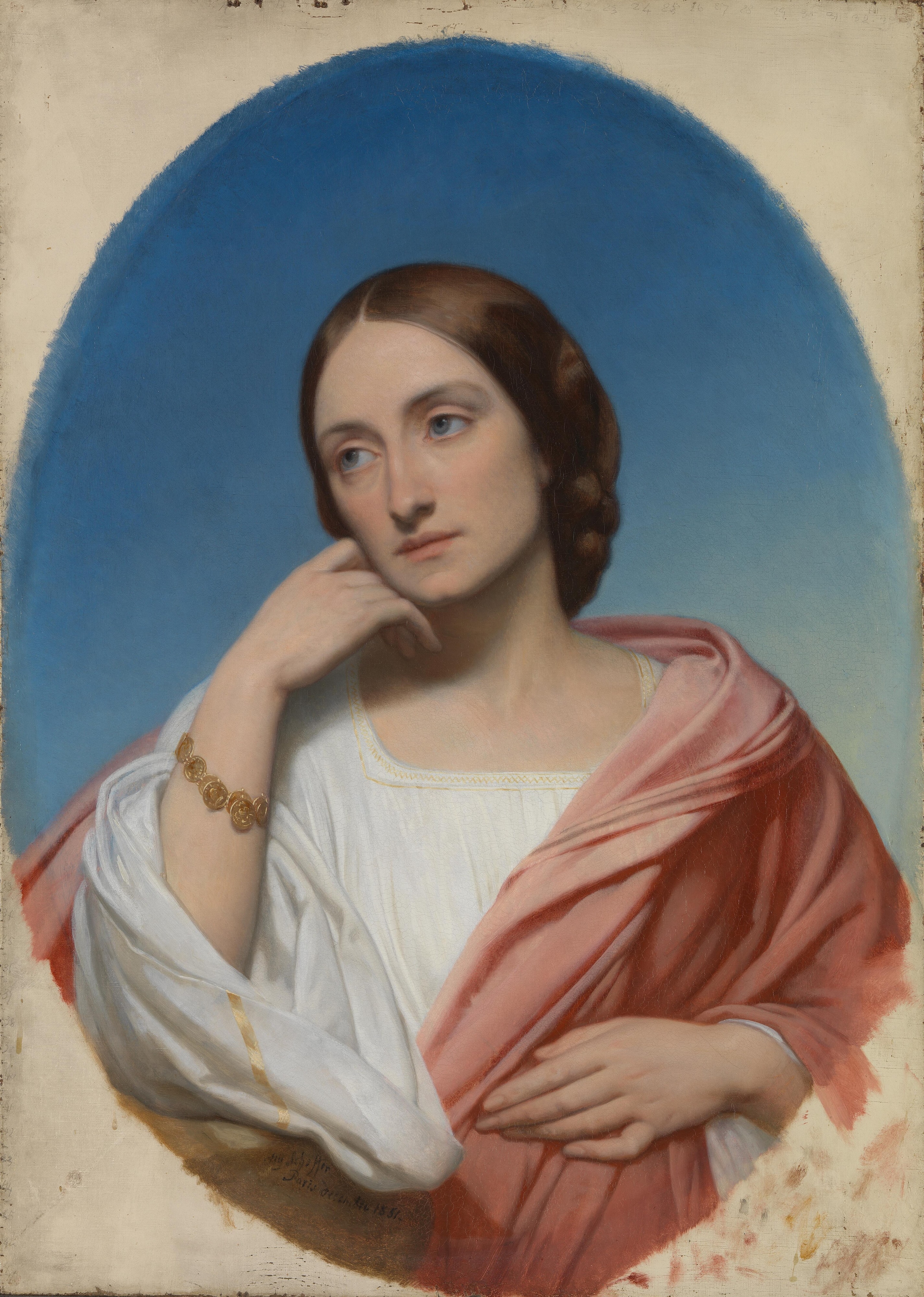 Mrs Mrs Robert Hollond , philanthropist, nee Ellen Julia Teed (1822 - 1884) by Ary Scheffer