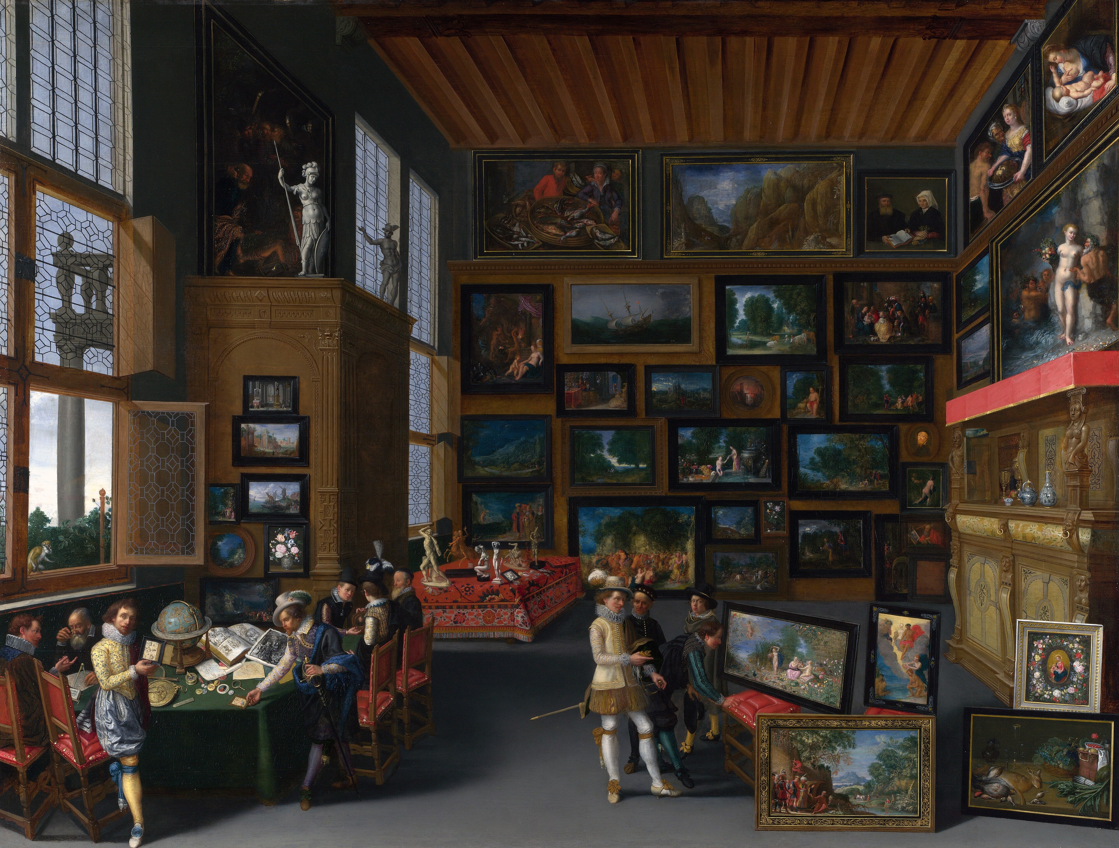 Cognoscenti in a Room hung with Pictures by Unknown artist Unknown artist flemish