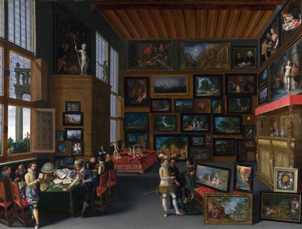 Cognoscenti in a Room hung with Pictures by Unknown artist Unknown artist flemish