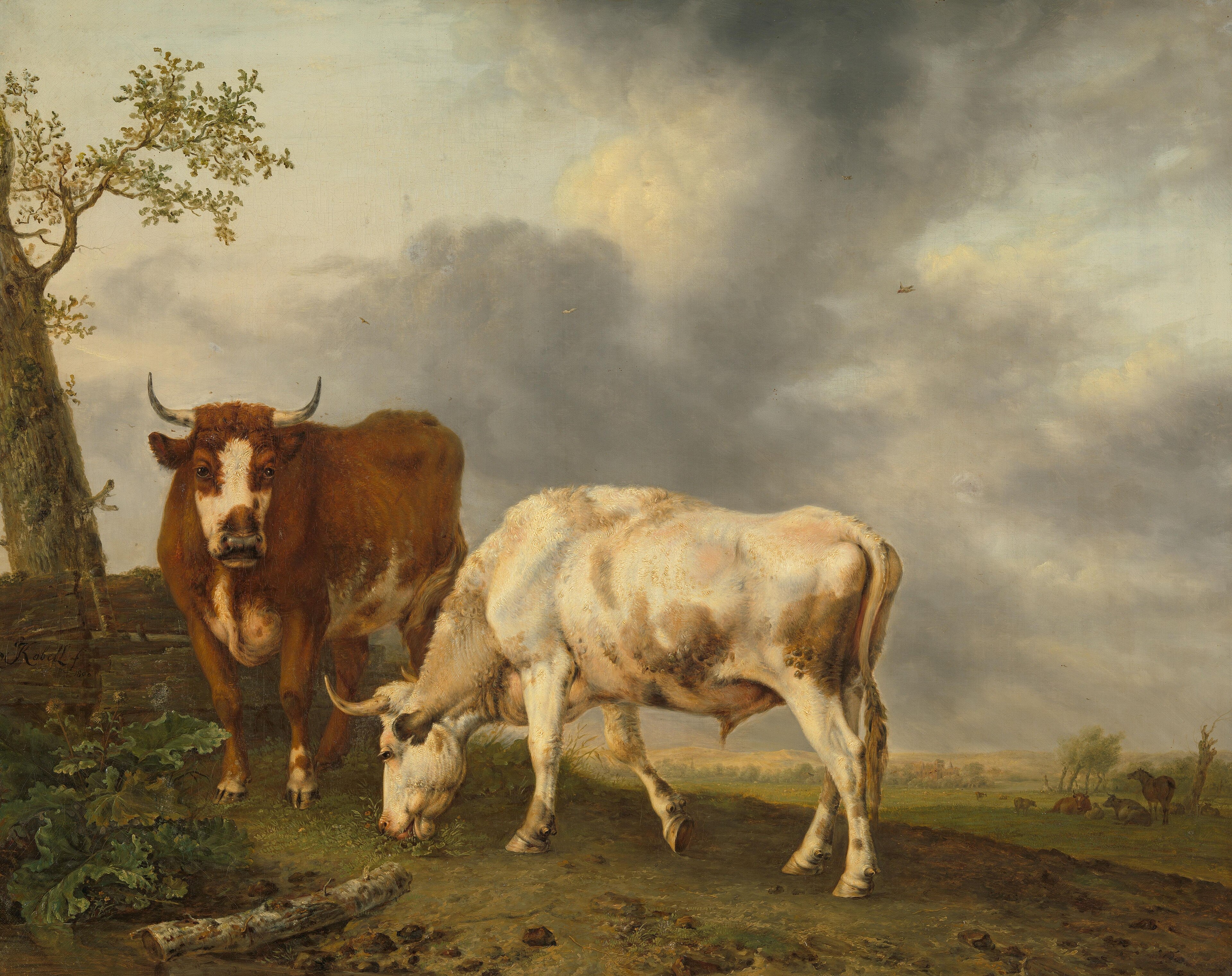 Oxen in the Meadow by Jan Kobell II