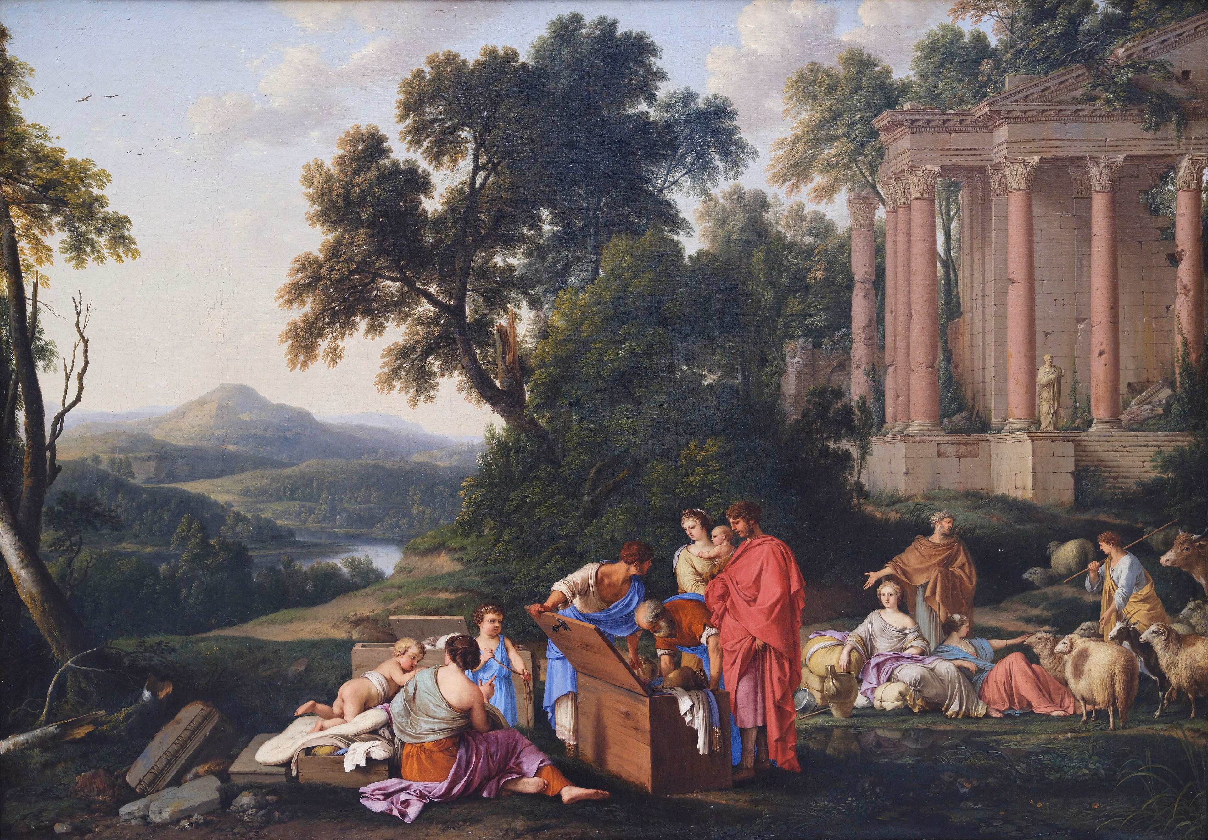 Laban Searching Jacob's Baggage for the Stolen Idols by Laurent de La Hyre